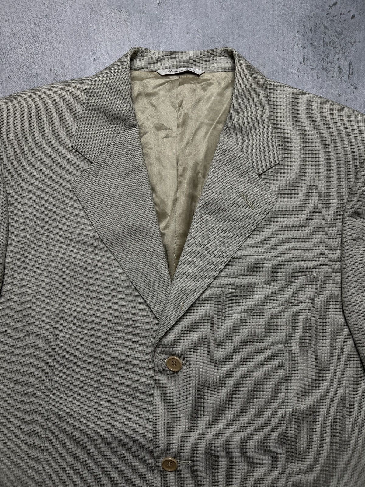 Canali Canali Italy Beige Wool Classic Blazer Jacket Size 50R - 7 Thumbnail