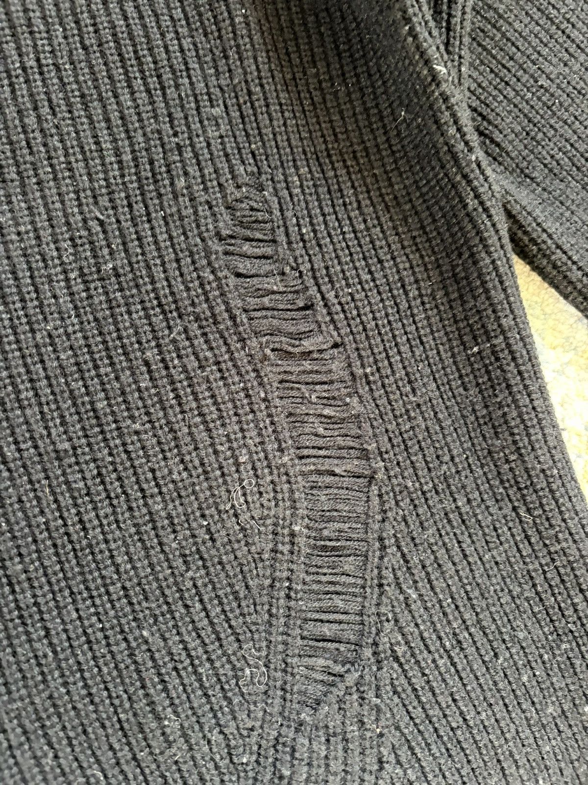 Helmut Lang Helmut Lang Oversized Black Sweater Ragged Knit Size S Size US S / EU 44-46 / 1 - 4 Thumbnail
