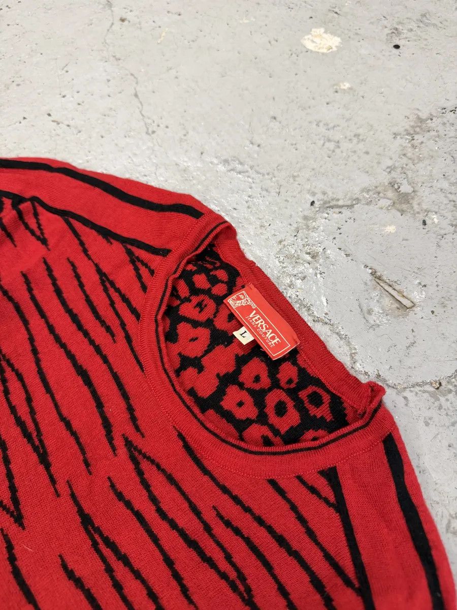 Versace 2000s Versace Zebra Leopard Red Longsleeves Size US S / EU 44-46 / 1 - 7 Thumbnail