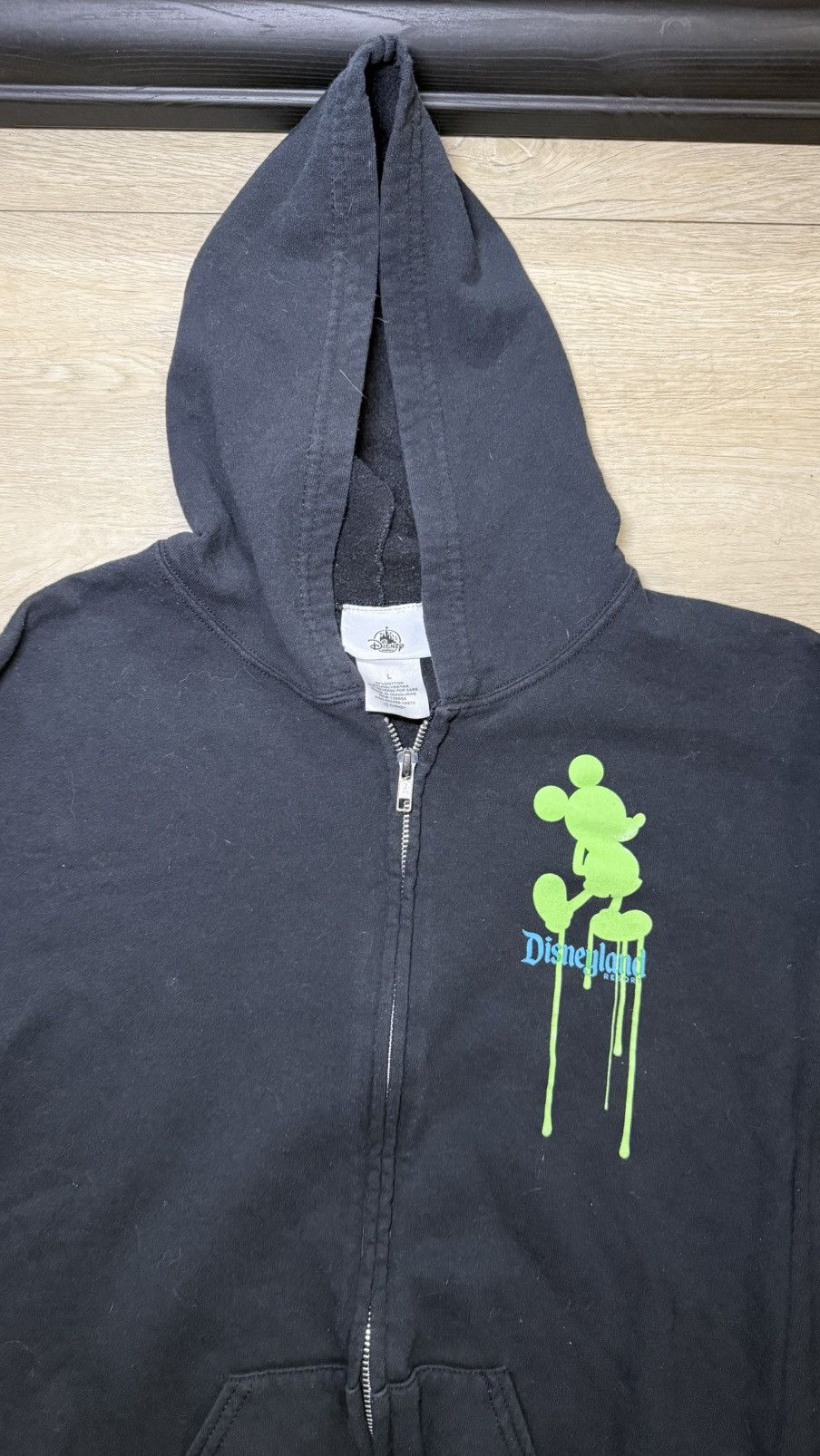 Disney Vintage / Y2K Disney Parks 4 Parks Neon Mickey Zip Up Hoodie Size L / US 10 / IT 46 - 4 Thumbnail