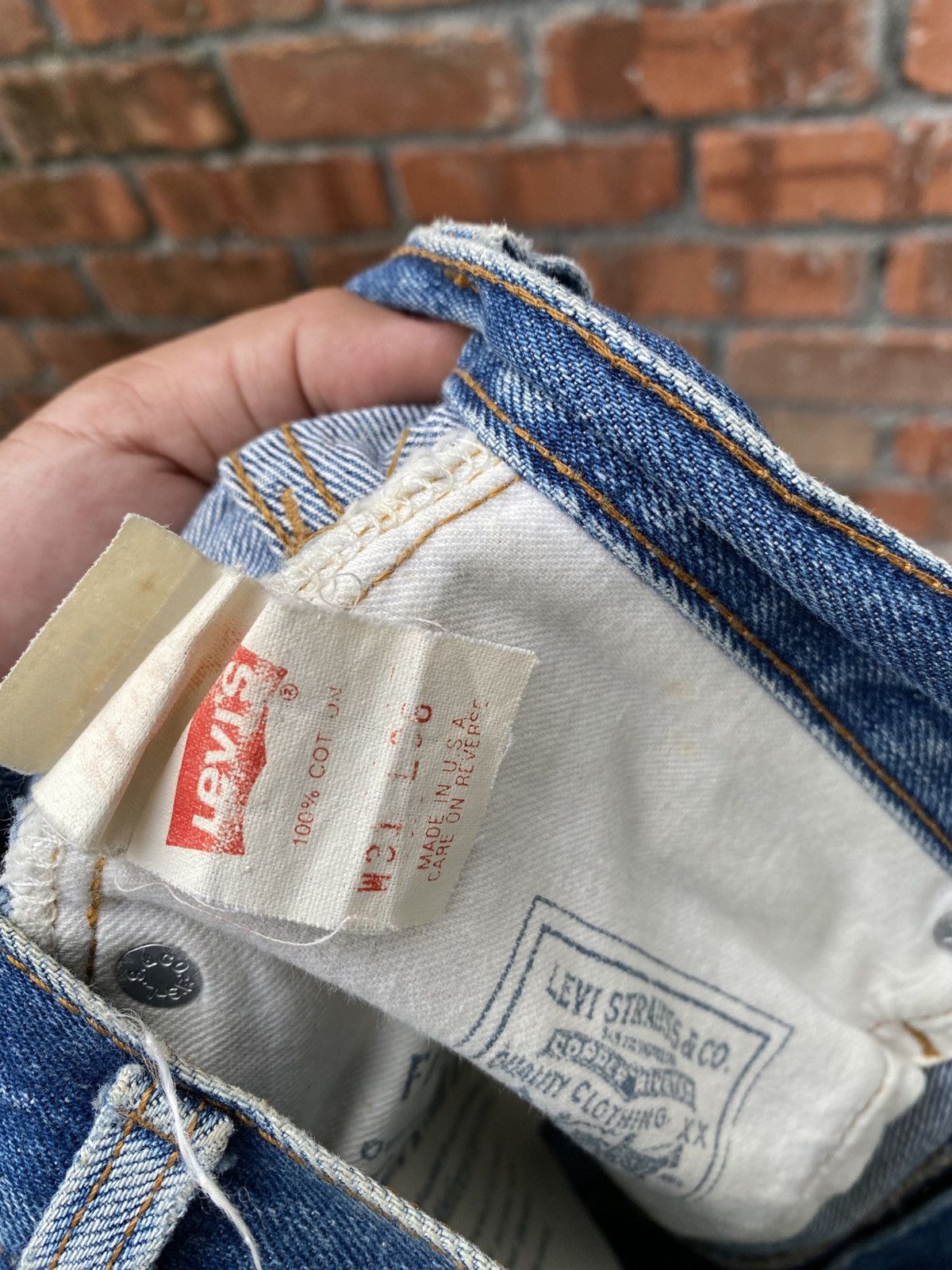 Levi's Vintage Clothing W30x32.5 Vintage levi's 501 redline big E distressed USA Size US 30 / EU 46 - 9 Thumbnail