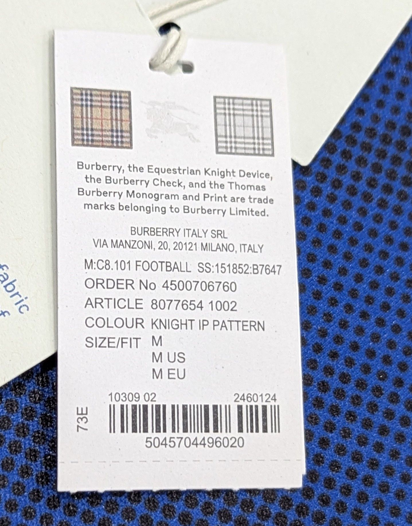 Burberry Burberry Floral Print Polyester Crewneck T-Shirt Blue Medium Size US M / EU 48-50 / 2 - 8 Thumbnail