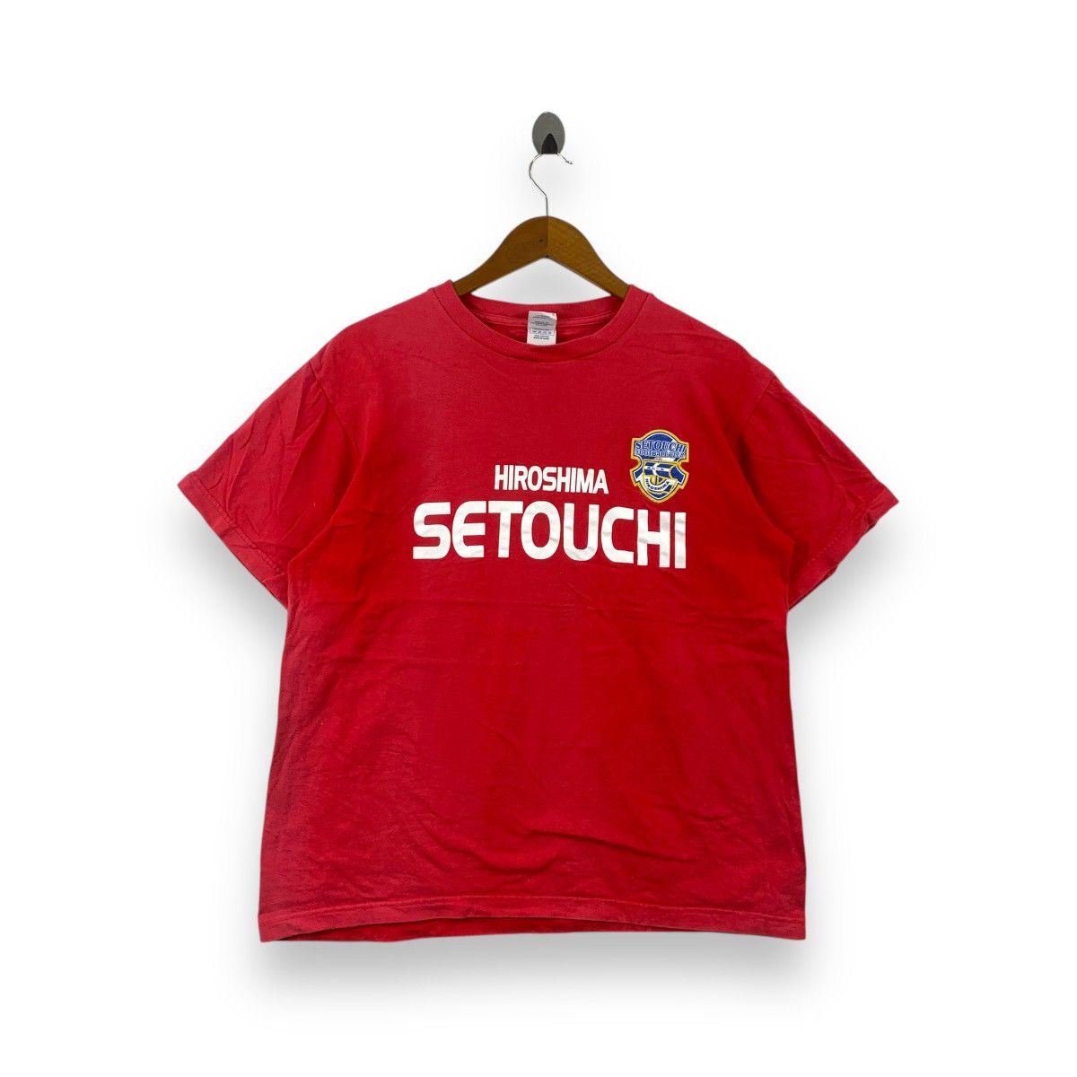 Japanese Brand HIROSHIMA SETOUCHI FOOTBALL Club Tee Shirt Top J League Size US L / EU 52-54 / 3 - 1 Thumbnail