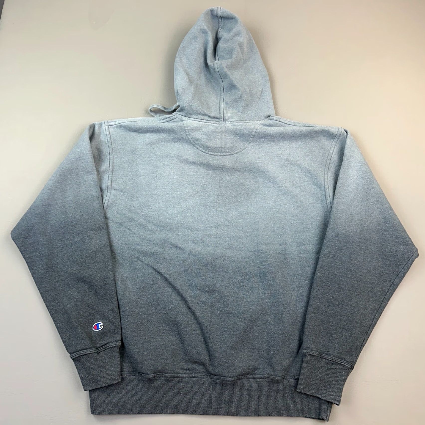 Champion VINTAGE Champion Hoodie Mens Large Ombre Dipped Fleece Powerblend Pullover Size US L / EU 52-54 / 3 - 7 Thumbnail