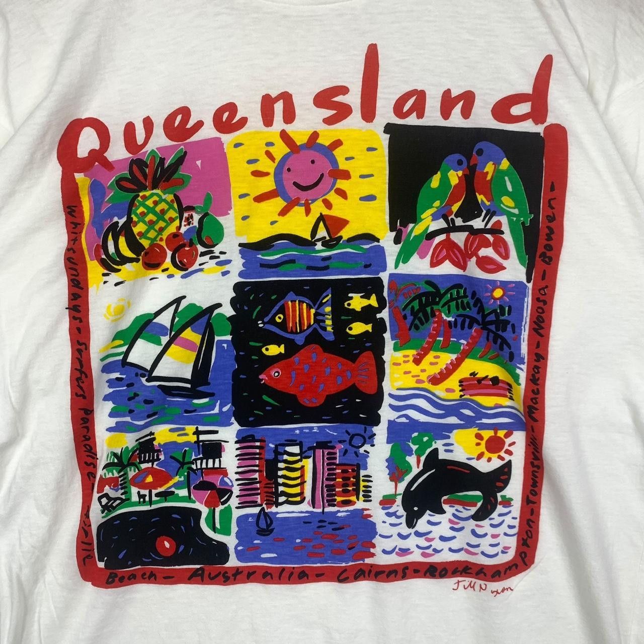 Vintage Vintage 90’ AUSTRALIA QUEENSLAND Illustration Artist Tee Size L / US 10 / IT 46 - 5 Thumbnail