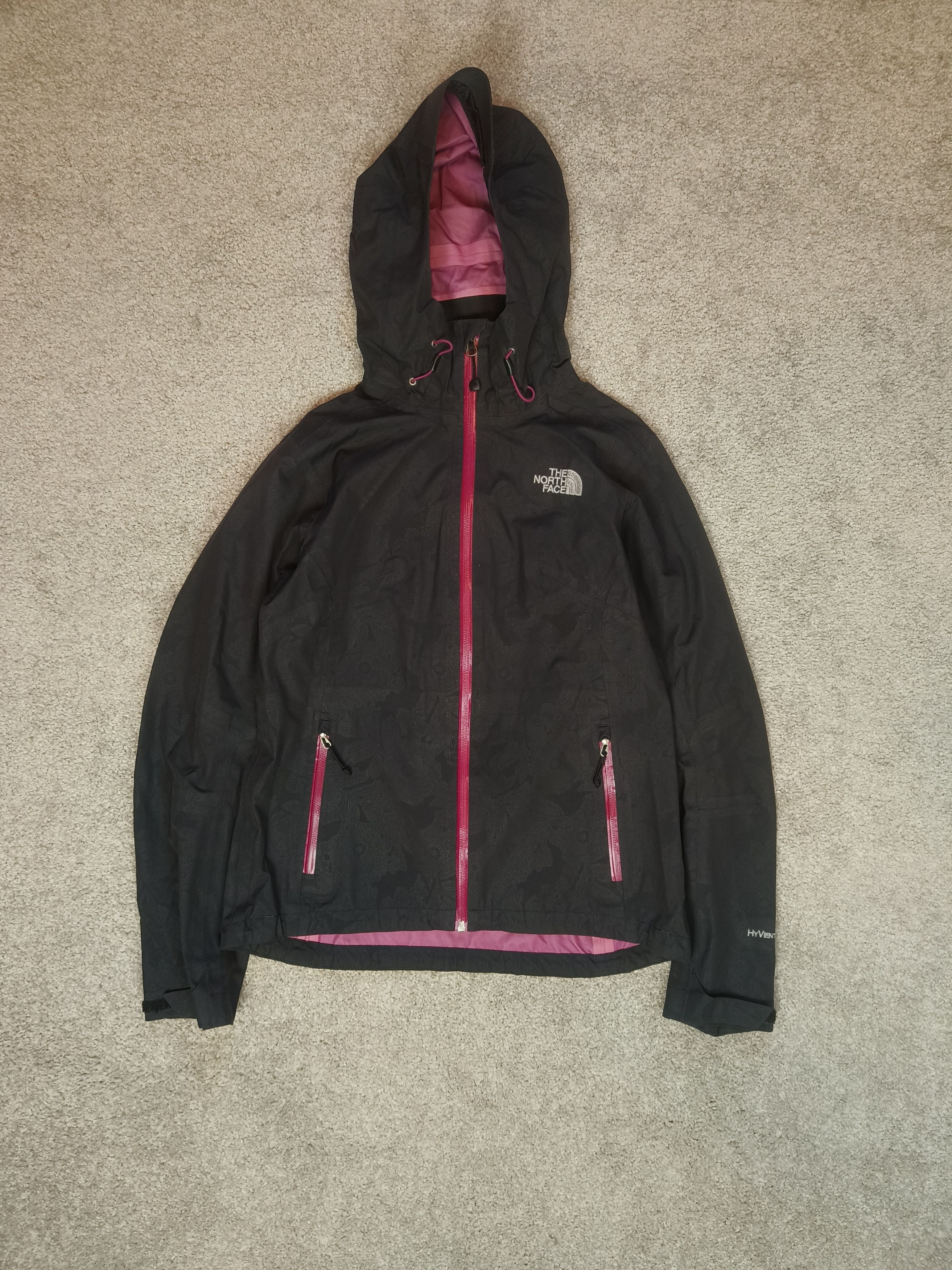 The North Face TNF HyVent Women's Black Dahlia Purple Medusa Hooded Jacket Size S / US 4 / IT 40 - 7 Thumbnail
