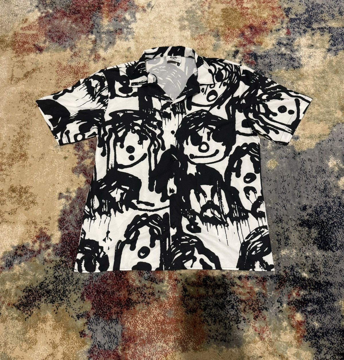 Mens Hawaiian Shirts button up crazy size M Art