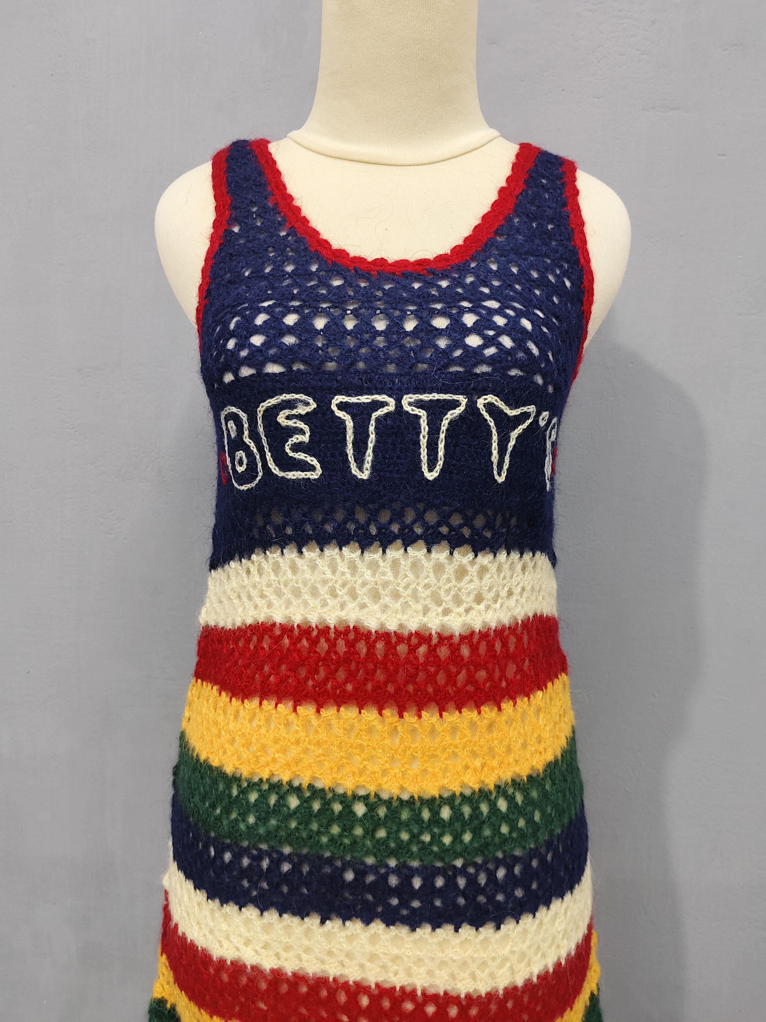Japanese Brand 90s Betty's Blue🇯🇵 by Shinji Abe Knitted Sleeveless Size M / US 6-8 / IT 42-44 - 2 Thumbnail