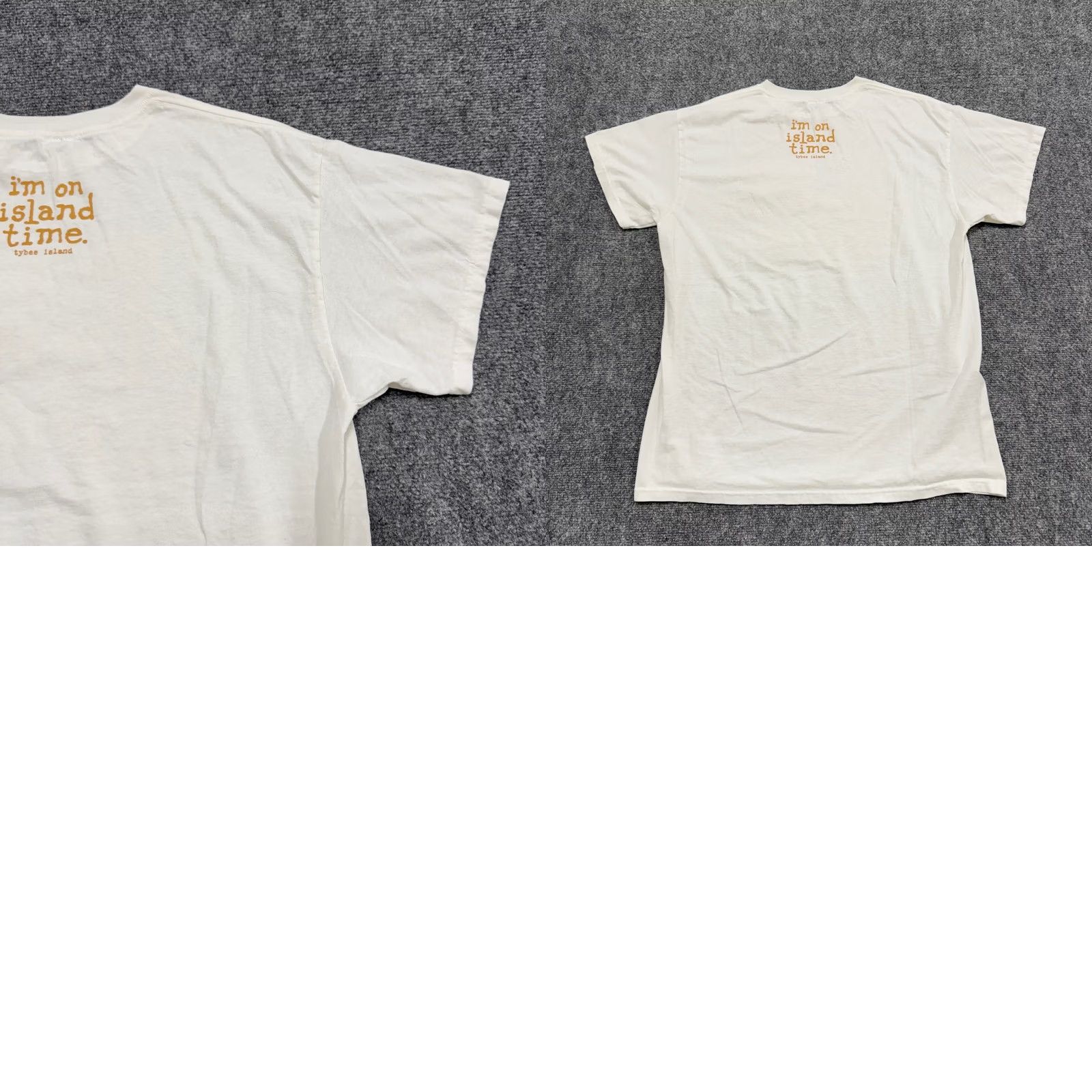 Vintage Delta Pro Weight Island Time T-Shirt Men's Large Tybee Island 100% Cotton White Size US L / EU 52-54 / 3 - 9 Thumbnail