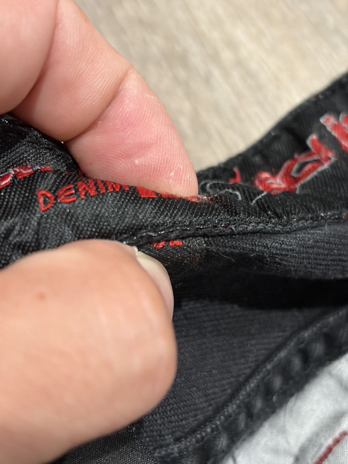 Vintage Vintage SCX Jeans Baggy Black Carpenter Denim Shorts 90s Y2K Size US 32 / EU 48 - 12 Thumbnail