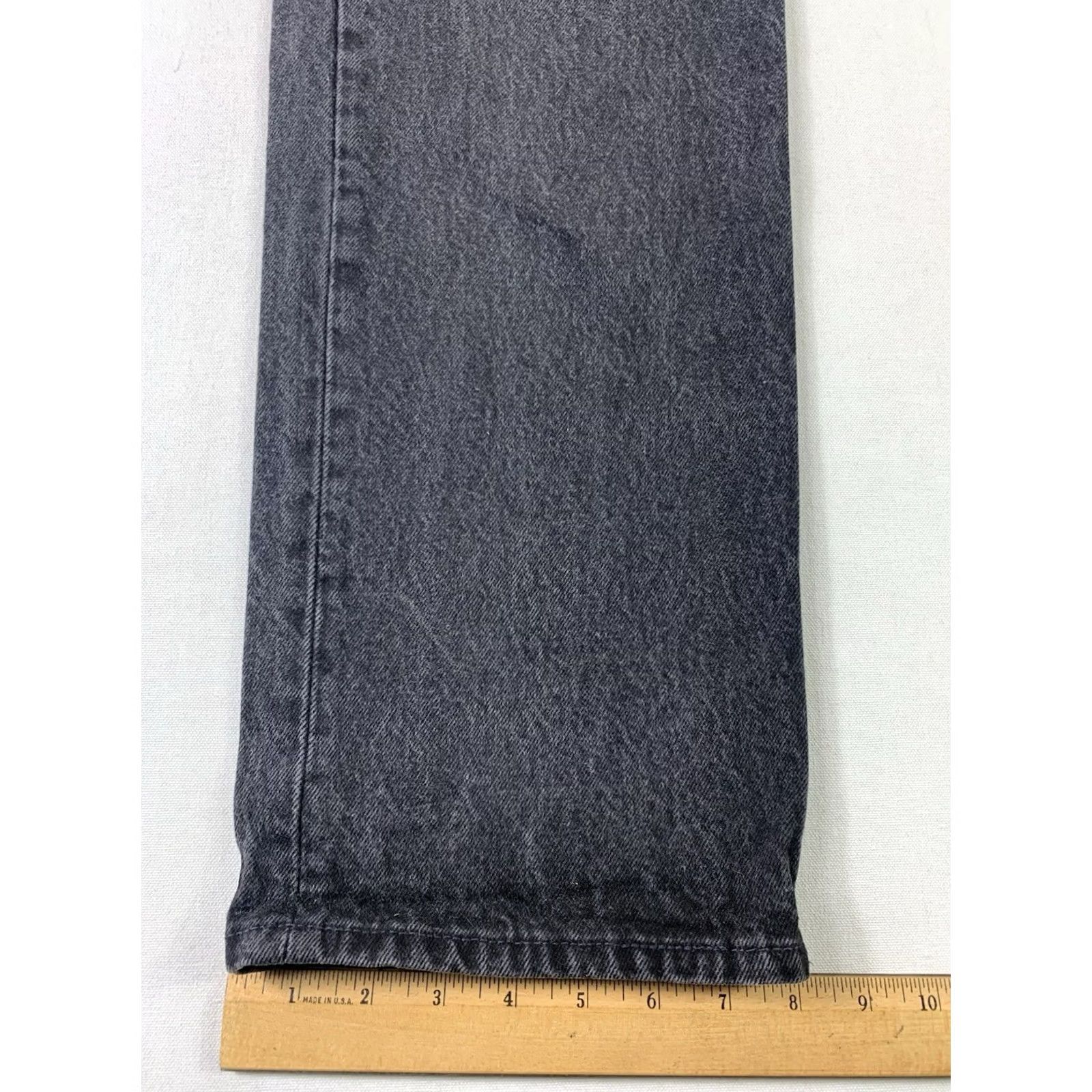 Levi's vtg 90s Levis 501 Jeans USA MADE Black Fade Denim 36x34 Fit 33x32 Size US 33 - 4 Thumbnail