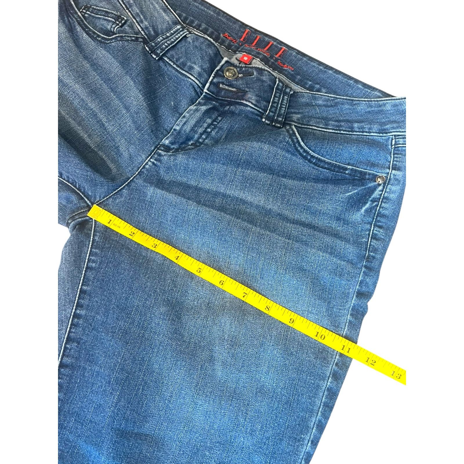 Other ELLE Mid Rise Straight Leg Jeans Blue Denim Womens Size 10 Size 32" / US 10 / IT 46 - 4 Thumbnail