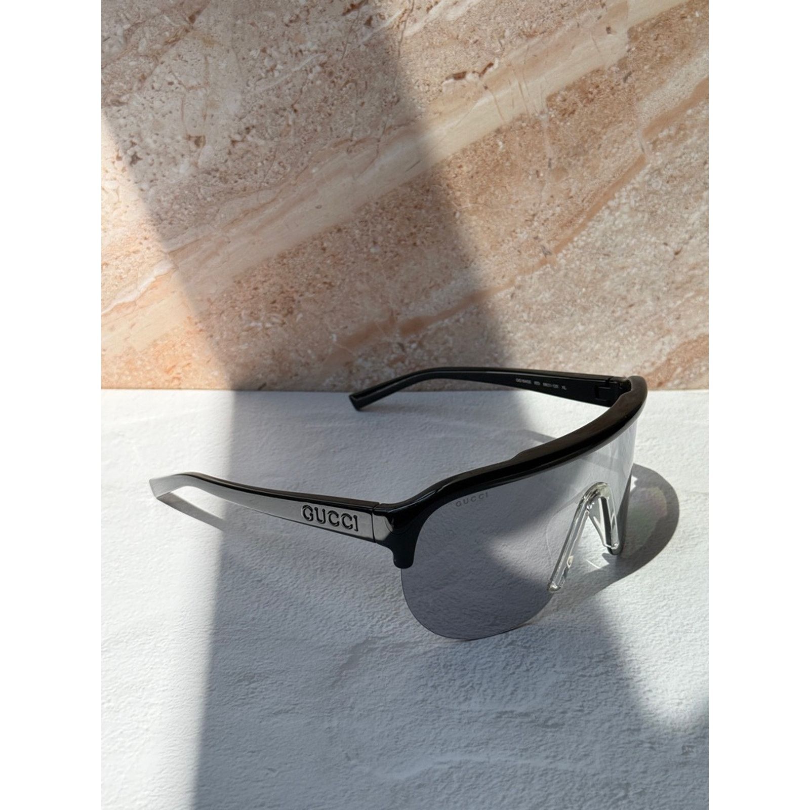 Gucci NEW Gucci GG1645S Black Silver Mask Mirror Sunglasses $390 Size ONE SIZE - 5 Thumbnail
