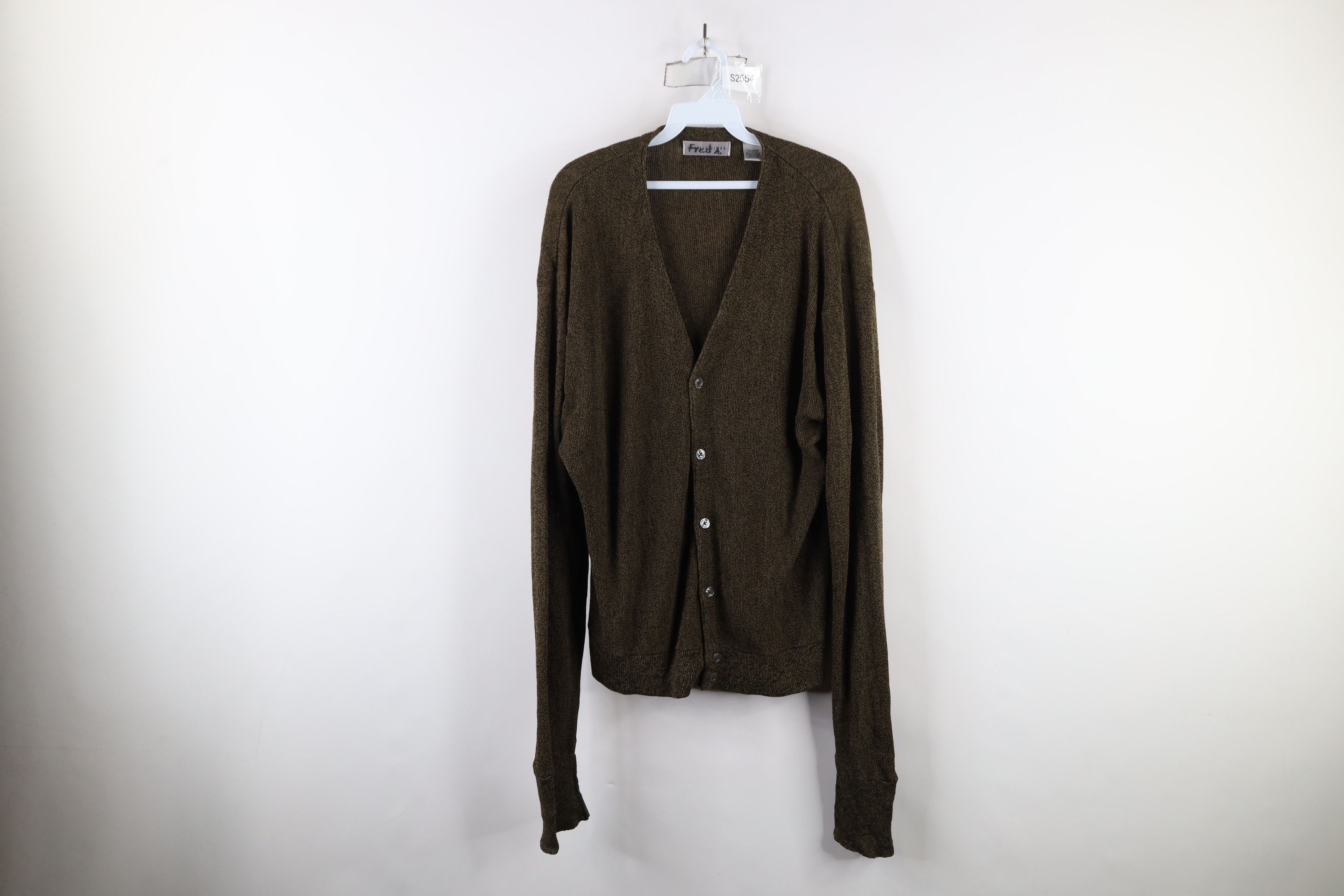 Vintage Vintage 90s Streetwear Cardigan Sweater Heather Brown USA Size US XL / EU 56 / 4 - 1 Thumbnail