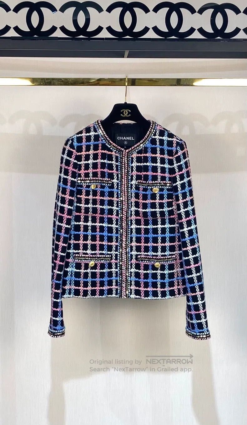 Chanel Chanel 22S colourful plaid jacket Size XXS / US 00 / IT 34 - 1 Thumbnail