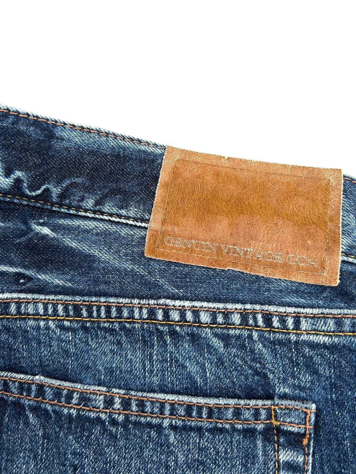 GOA G.O.A Selvedge Japanese Punk Distressed Denim Jeans Size US 31 - 3 Thumbnail