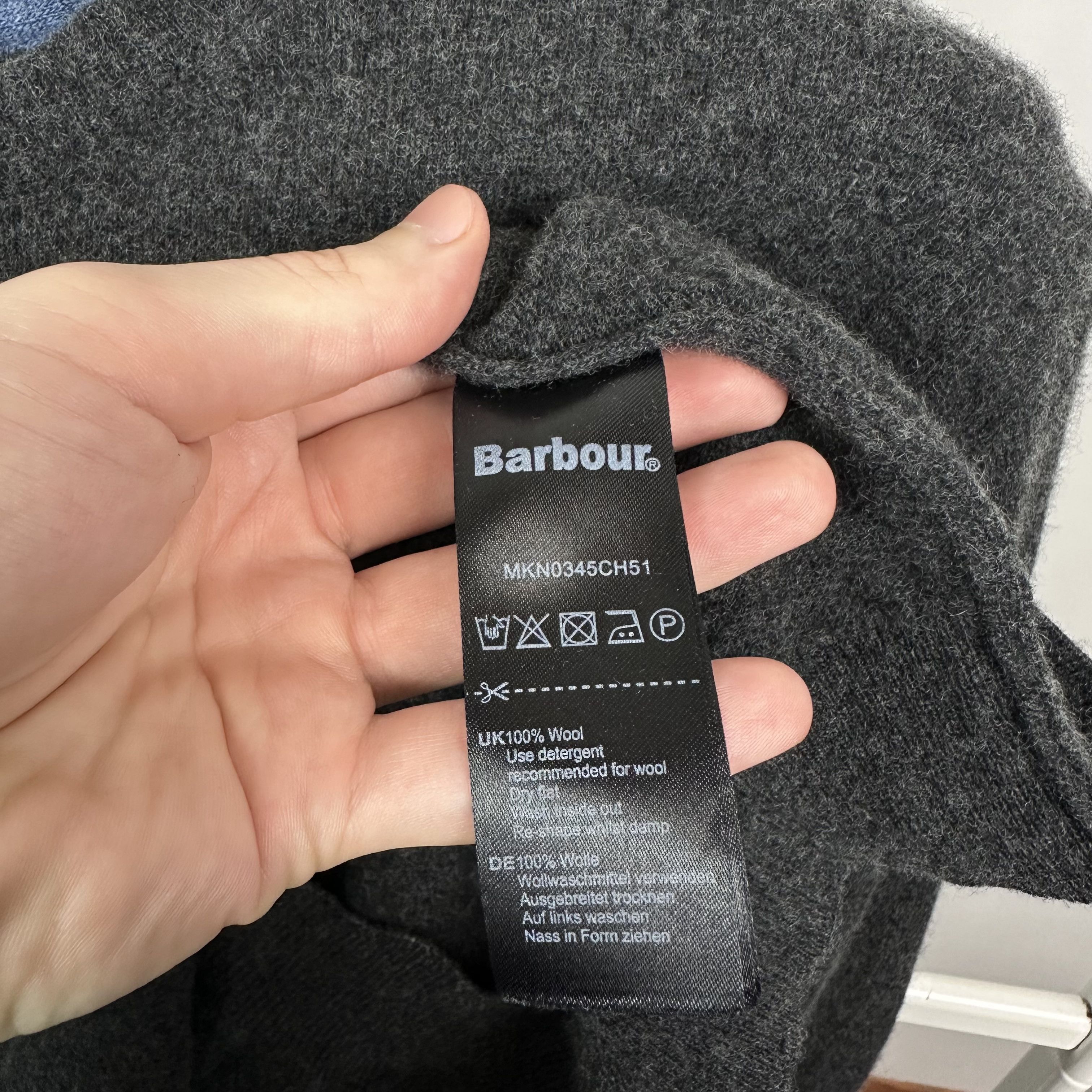 Barbour Barbour sweater men gray logo wool XL XXL Size US XL / EU 56 / 4 - 7 Thumbnail