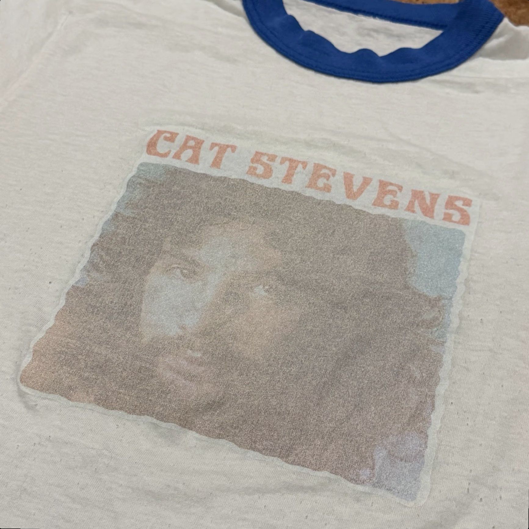 Anvil VINTAGE Cat Stevens Shirt Ringer Yusuf Teaser And The Firecat 1970s RARE Shirt WhiteXS Mens Size US S / EU 44-46 / 1 - 2 Thumbnail