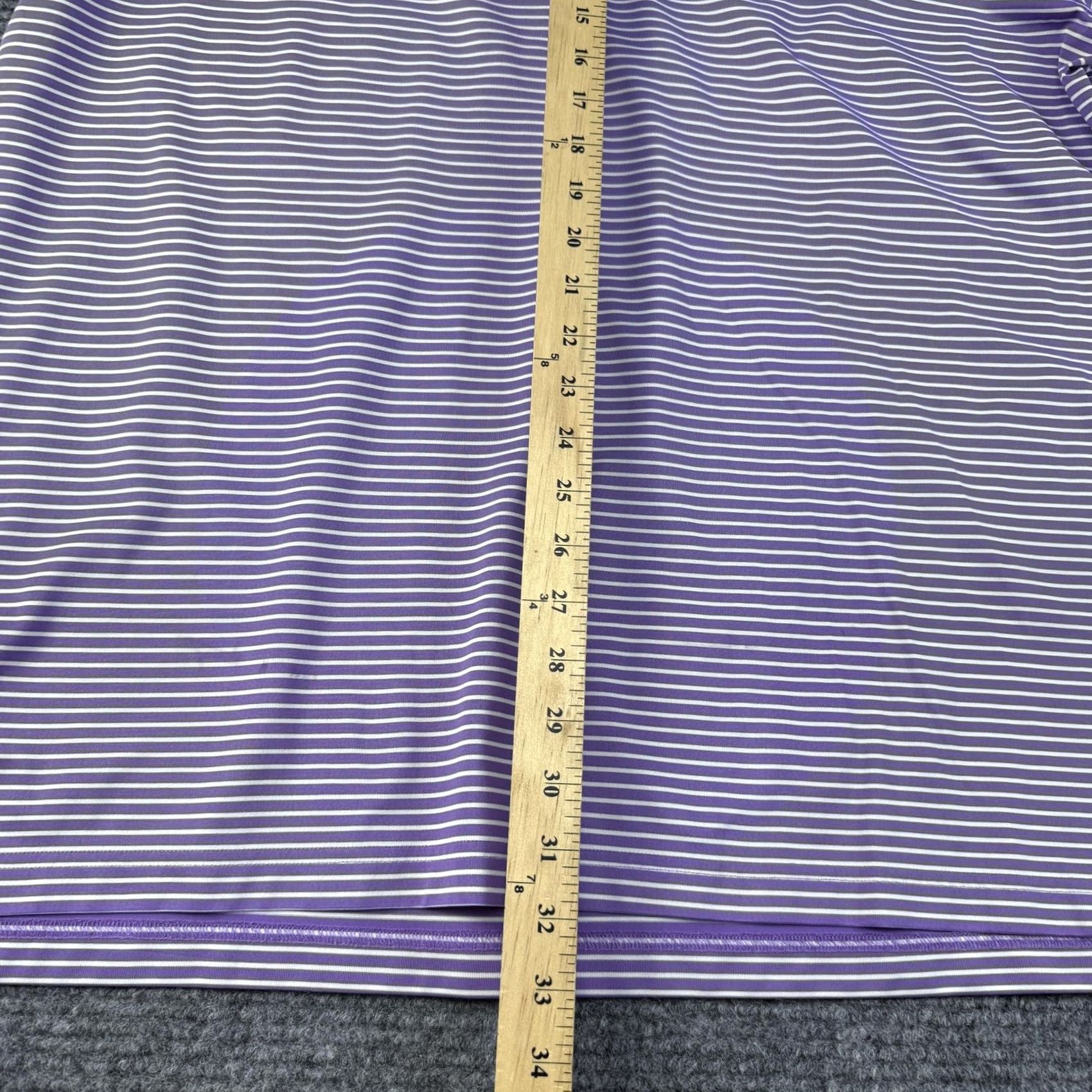 Vintage Donald Ross Polo Shirt Mens XL Purple Stripe Golf Stretch Performance Size US XL / EU 56 / 4 - 6 Thumbnail