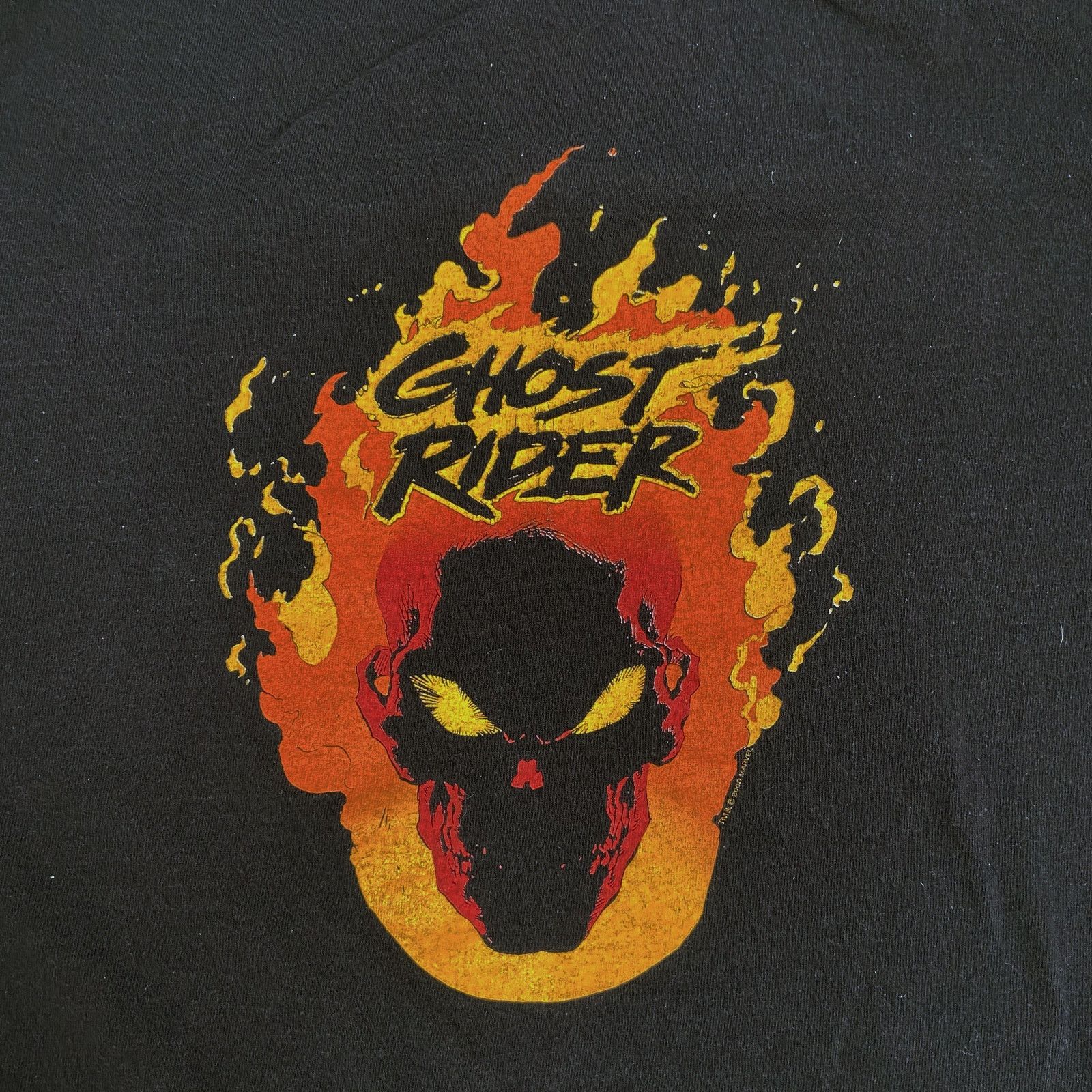 Marvel Comics Ghost Rider Long Sleeve T-Shirt 2000 Marvel Y2K Graphic Tee Size US L / EU 52-54 / 3 - 6 Thumbnail