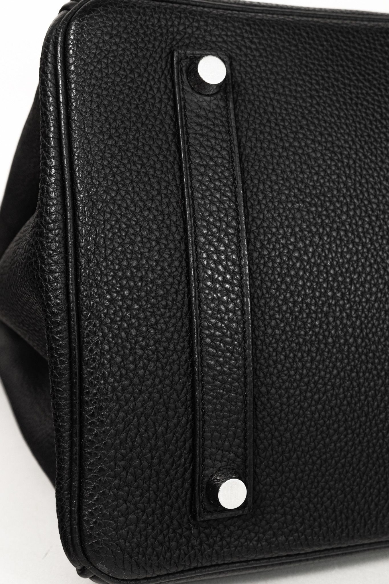 Hermes Hermes Birkin 35 Black Taurillon Clemence Leather Tote Size ONE SIZE - 8 Thumbnail