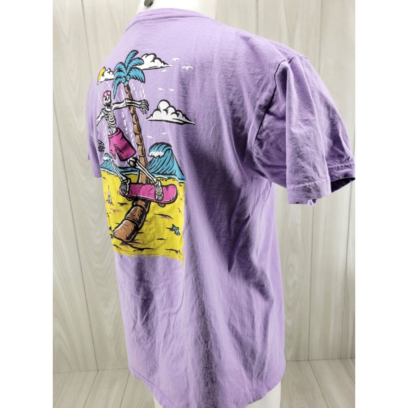 Vintage SCW Crusin California T-Shirt L Purple Women Short Sleeve Crew Neck Tee Los Angelas Size L / US 10 / IT 46 - 6 Thumbnail
