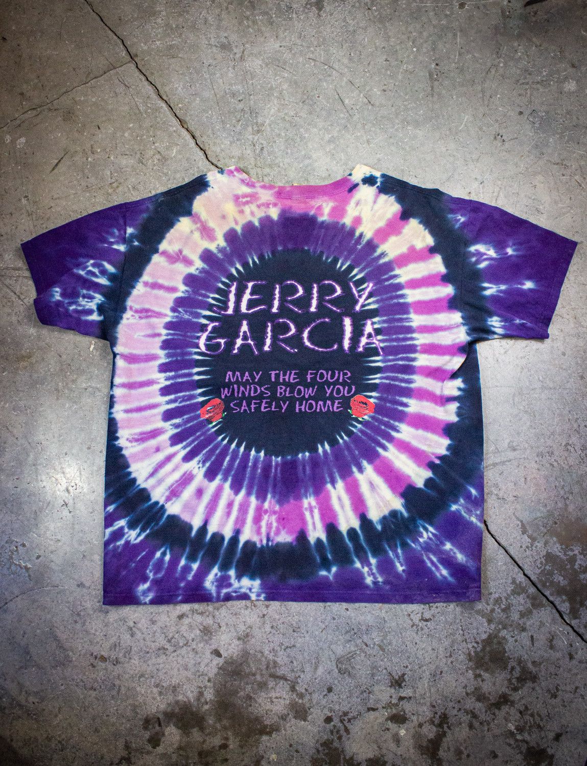 Band Tees × Vintage Vintage Jerry Garcia Four Winds T Shirt 1995 Size US XL / EU 56 / 4 - 2 Thumbnail