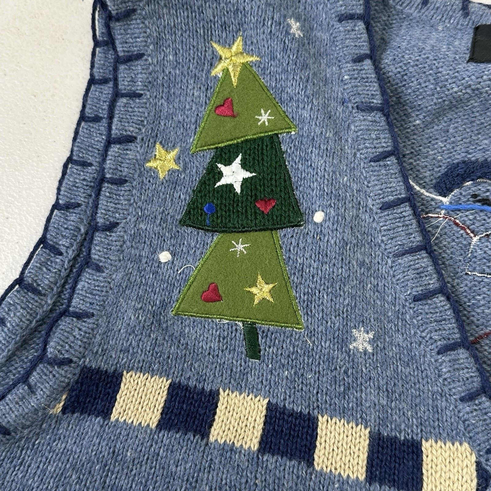 Other Segue Noel Vintage L Christmas Sweater Vest EUC Embroidered Size L / US 10 / IT 46 - 11 Thumbnail