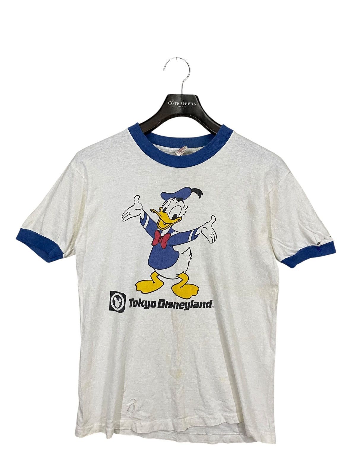 Vintage 80s tokyo disneyland donald duck tshirt ringer