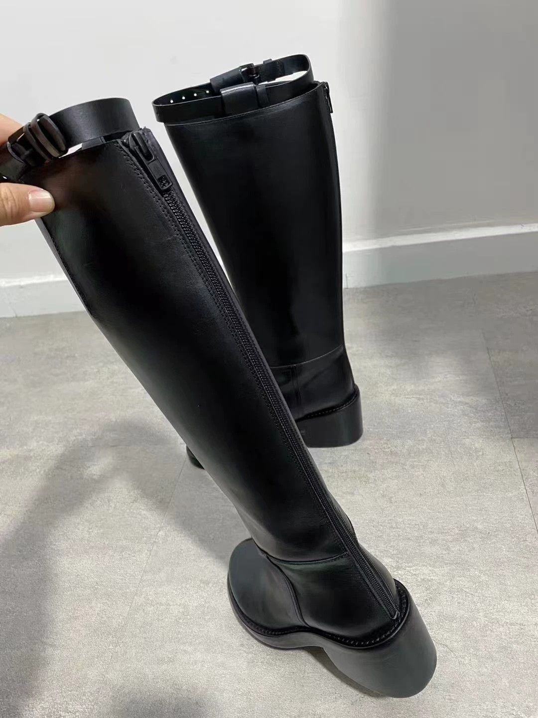 Ann Demeulemeester Ann Demeulemeester Black Mid-Heel Knee Boots 35.5 Size US 5.5 / IT 35.5 - 3 Thumbnail