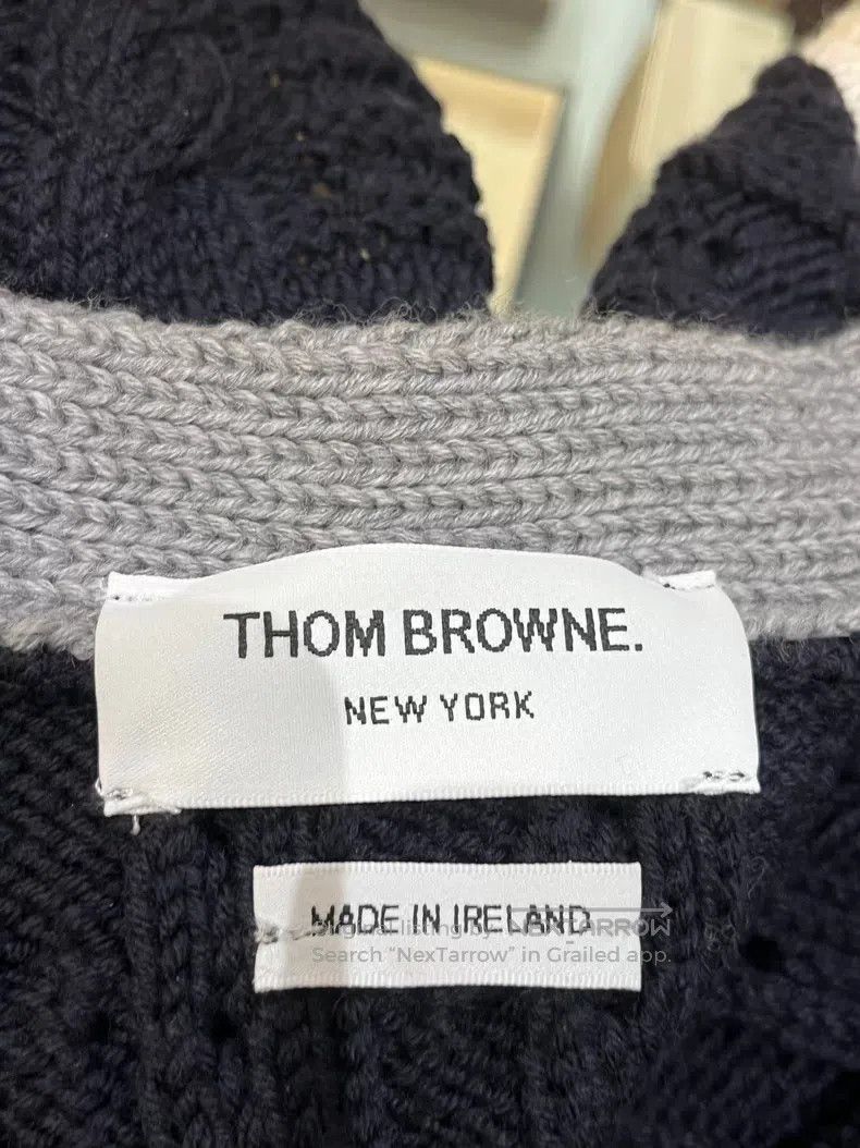 Thom Browne Thom Browne White, Gray, and Navy Three Color Plaid Stripe Size S / US 4 / IT 40 - 3 Thumbnail