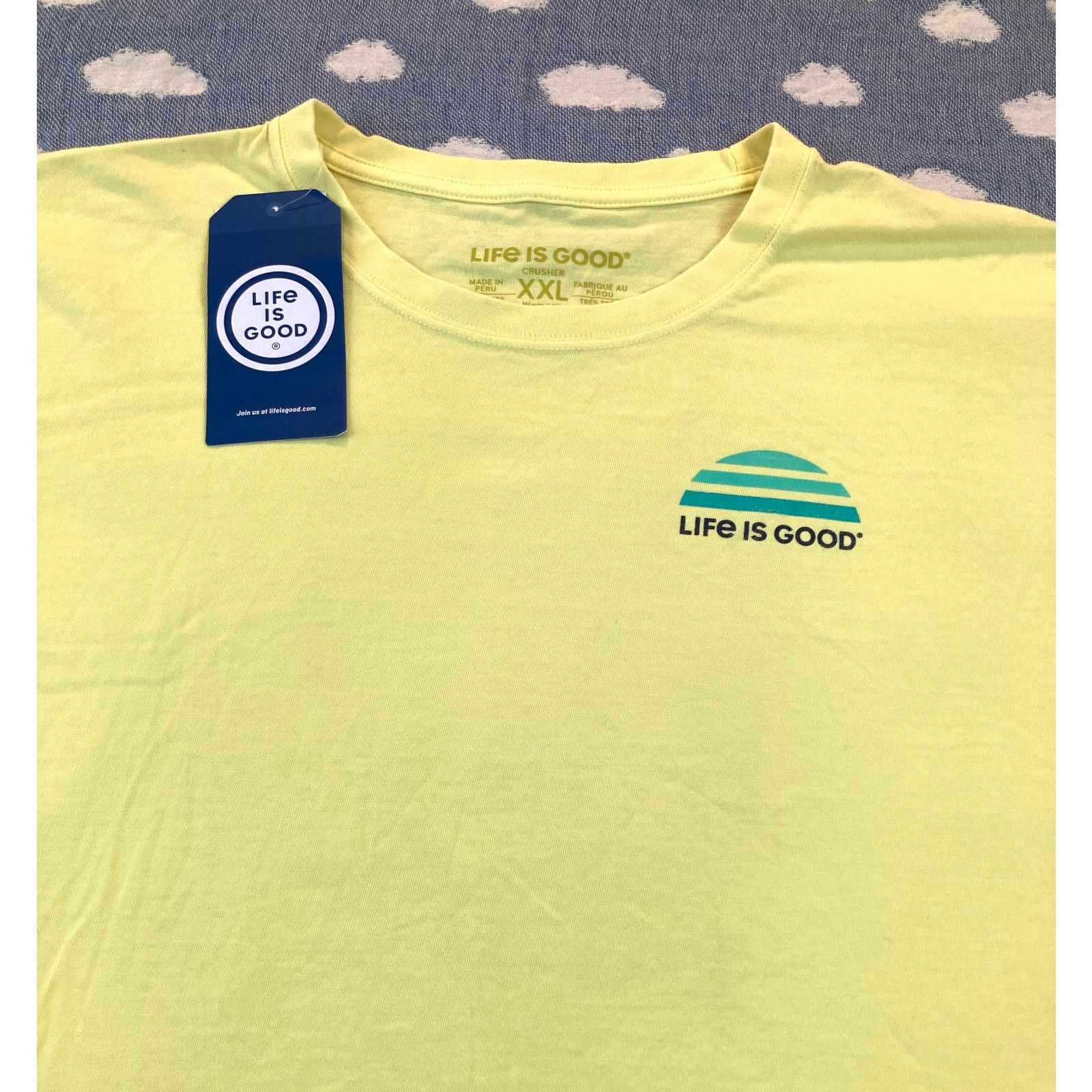 Life is Good Life is Good Seas The Day TShirt XXL Sailboat Yellow NWT 2XL Size XXL / US 16-18 / IT 52-54 - 3 Thumbnail