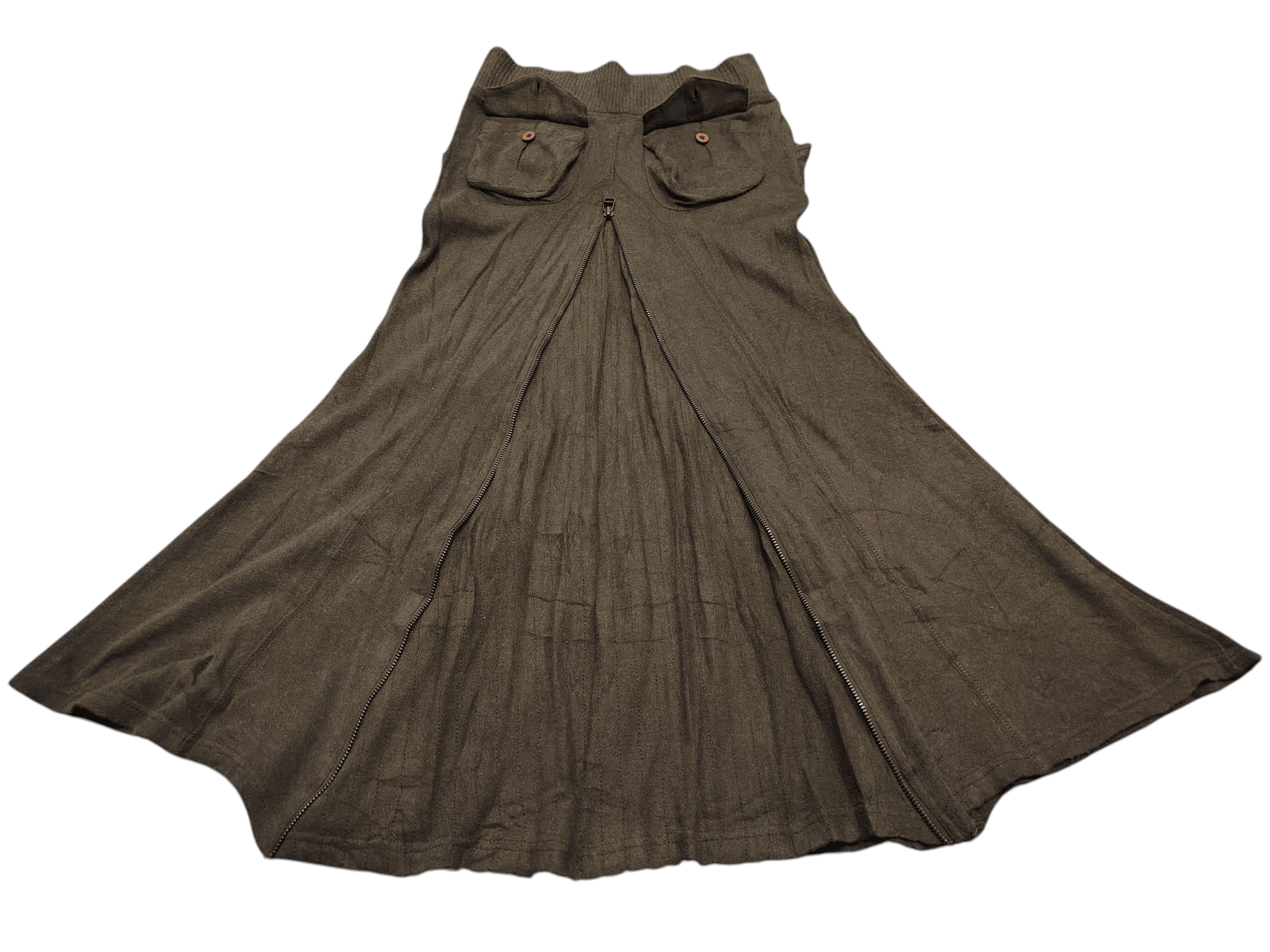 GOA 2000s Japanese G.O.A. Cargo Skirt Front&Back Zipper Size 28" / US 6 / IT 42 - 13 Thumbnail