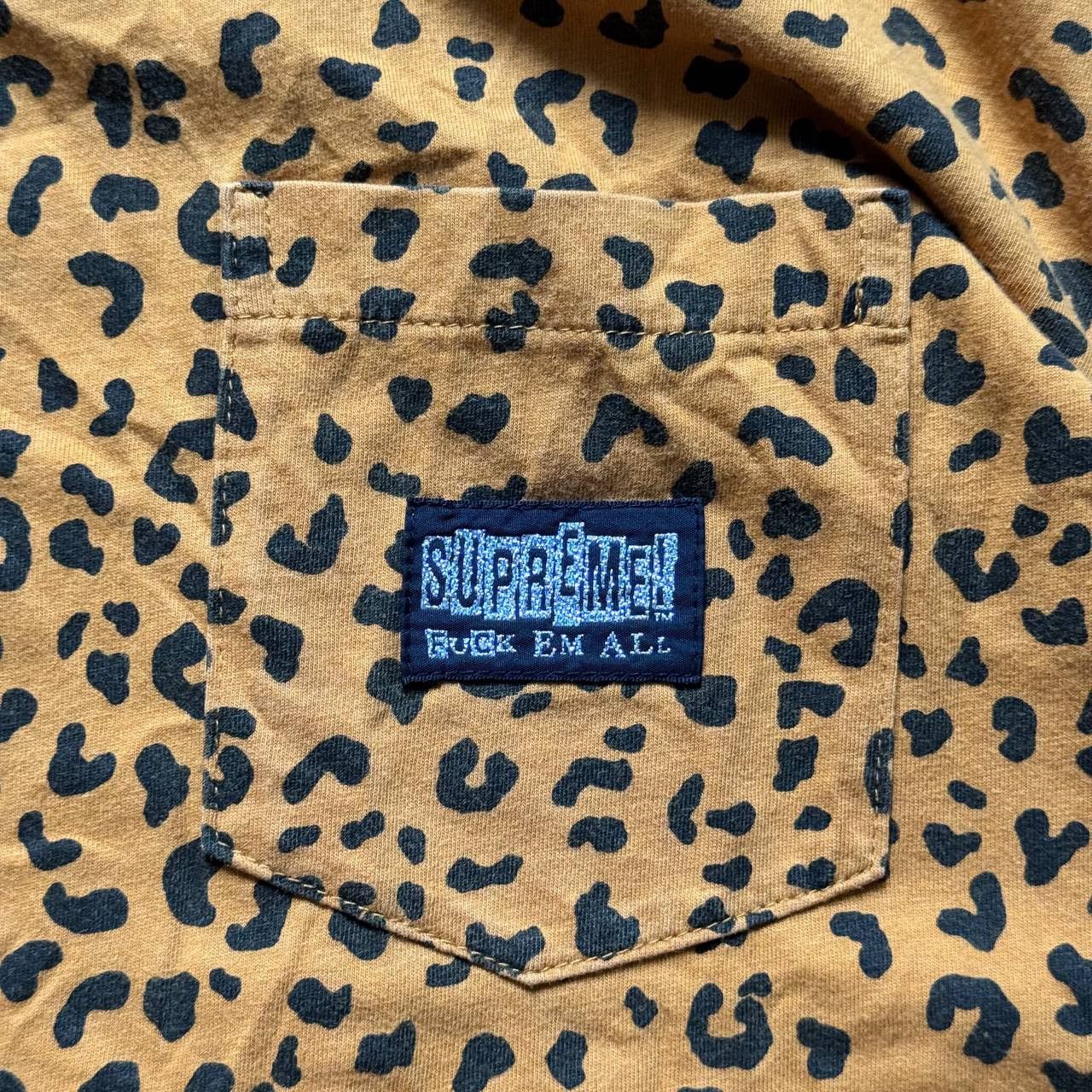 Supreme SUPREME Leopard Fuck Em All Pocket Tee Size US L / EU 52-54 / 3 - 5 Thumbnail