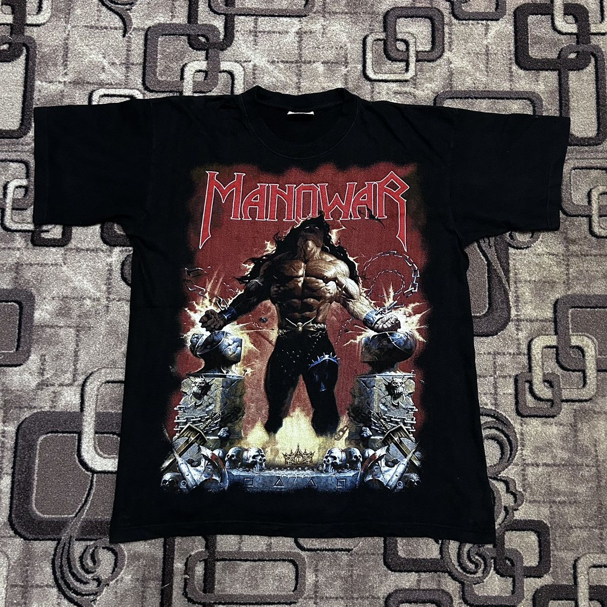 Hysteric Glamour Grail Vintage Manowar Tee ALL OVER PRINT SHIRT BIG LOGO TEE Size US XL / EU 56 / 4 - 2 Thumbnail