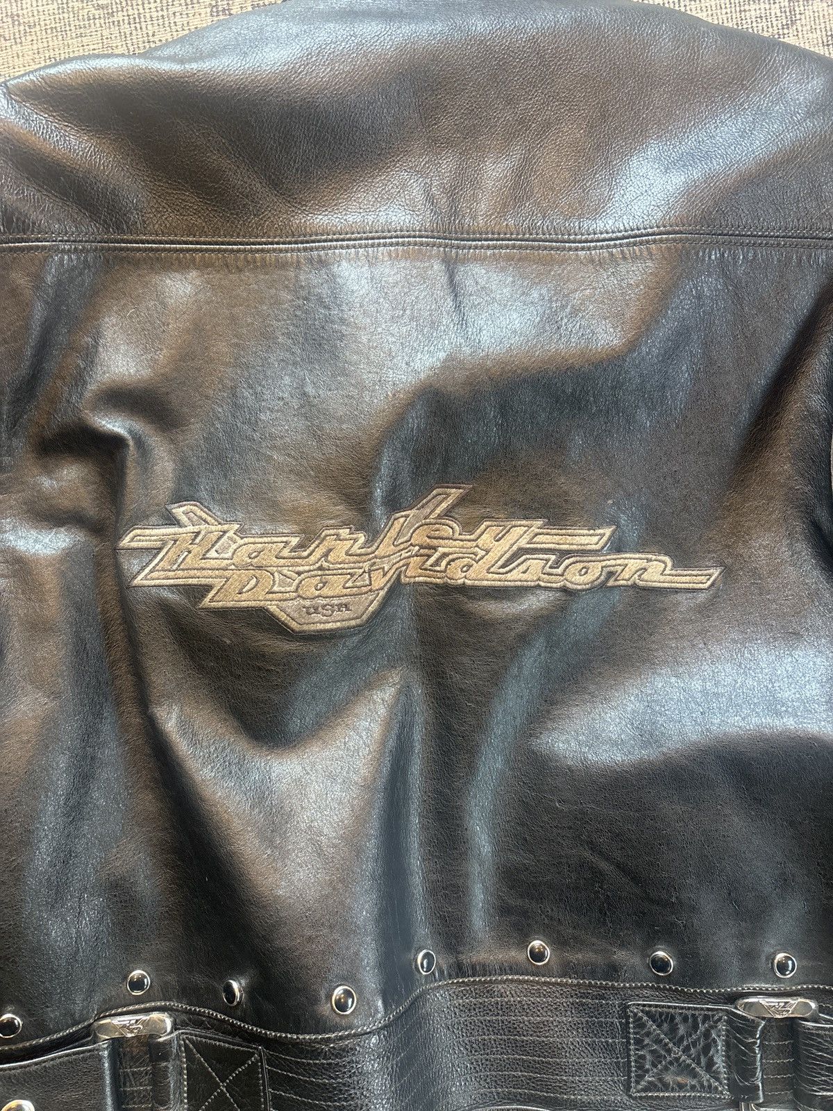 Harley Davidson × Leather × Vintage Vintage Harley Leather Biker Jacket Size US L / EU 52-54 / 3 - 5 Thumbnail