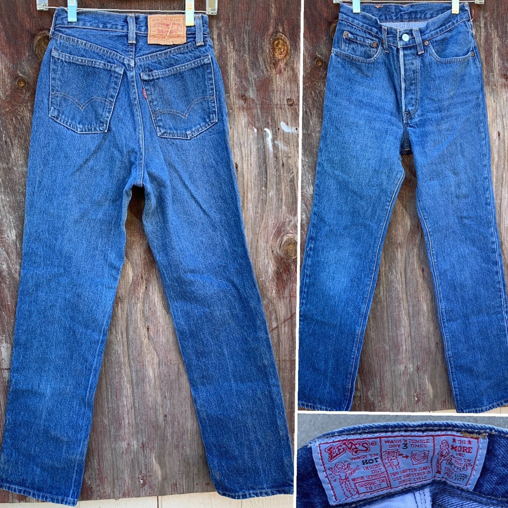 Levi's VINTAGE Levi’s 501 Jeans Women's Juniors 501 Blue Denim 26x32 30 36 7 M Made in USA Jeans Mens? Size 28" / US 6 / IT 42 - 6 Thumbnail