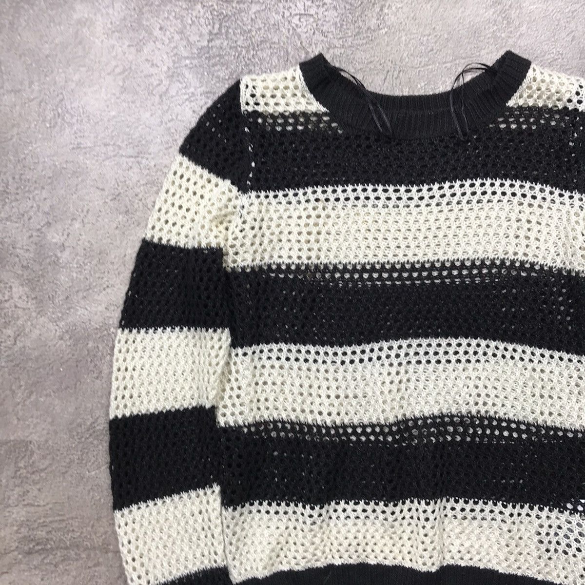 If Six Was Nine Vintage Y2K ABSTRACT MOHAIR SWEATER Knitted Oversized 90s Size M / US 6-8 / IT 42-44 - 2 Thumbnail