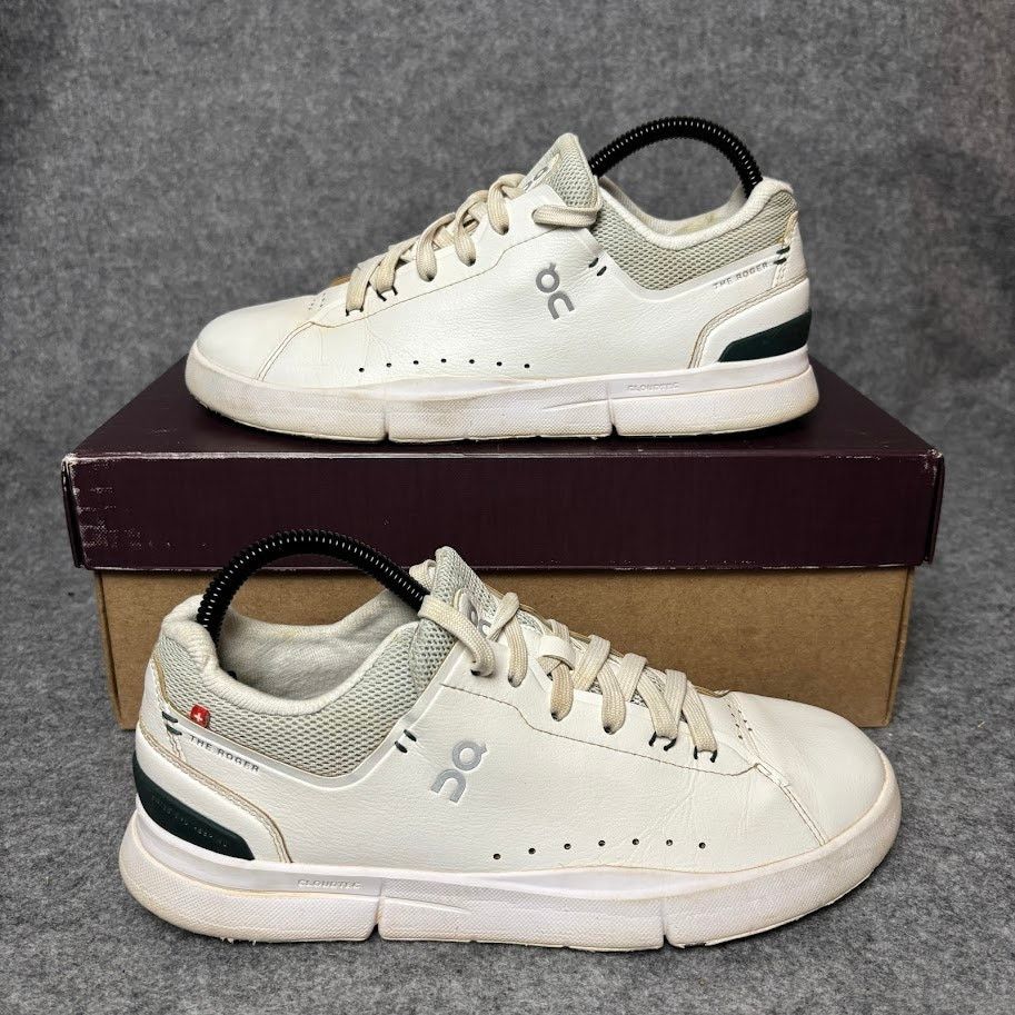 On On The Roger Advantage White Leather Running Shoes Women 8.5 Size US 8.5 / IT 38.5 - 1 Thumbnail
