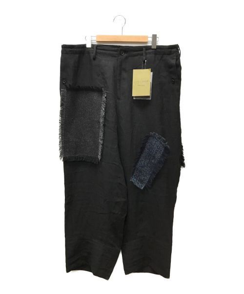 image of Yohji Yamamoto Pour Homme Patchwork Pants in Black, Men's (Size 41)