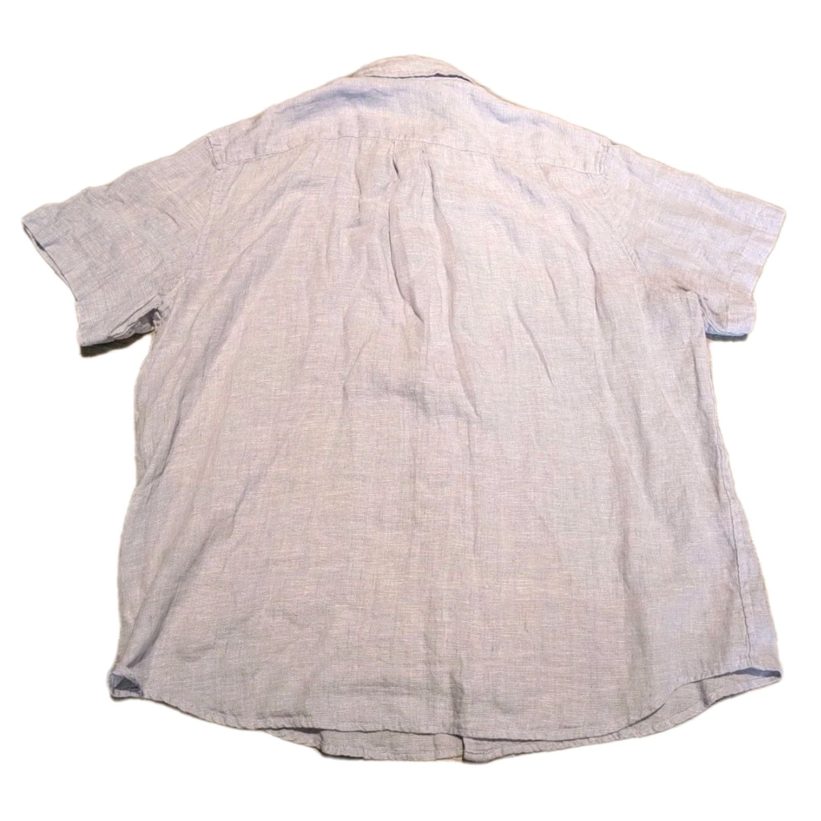 Panama Jack Panama Jack Linen Short Sleeve Button-Up Shirt XXL Blue Mens Size US XXL / EU 58 / 5 - 7 Thumbnail