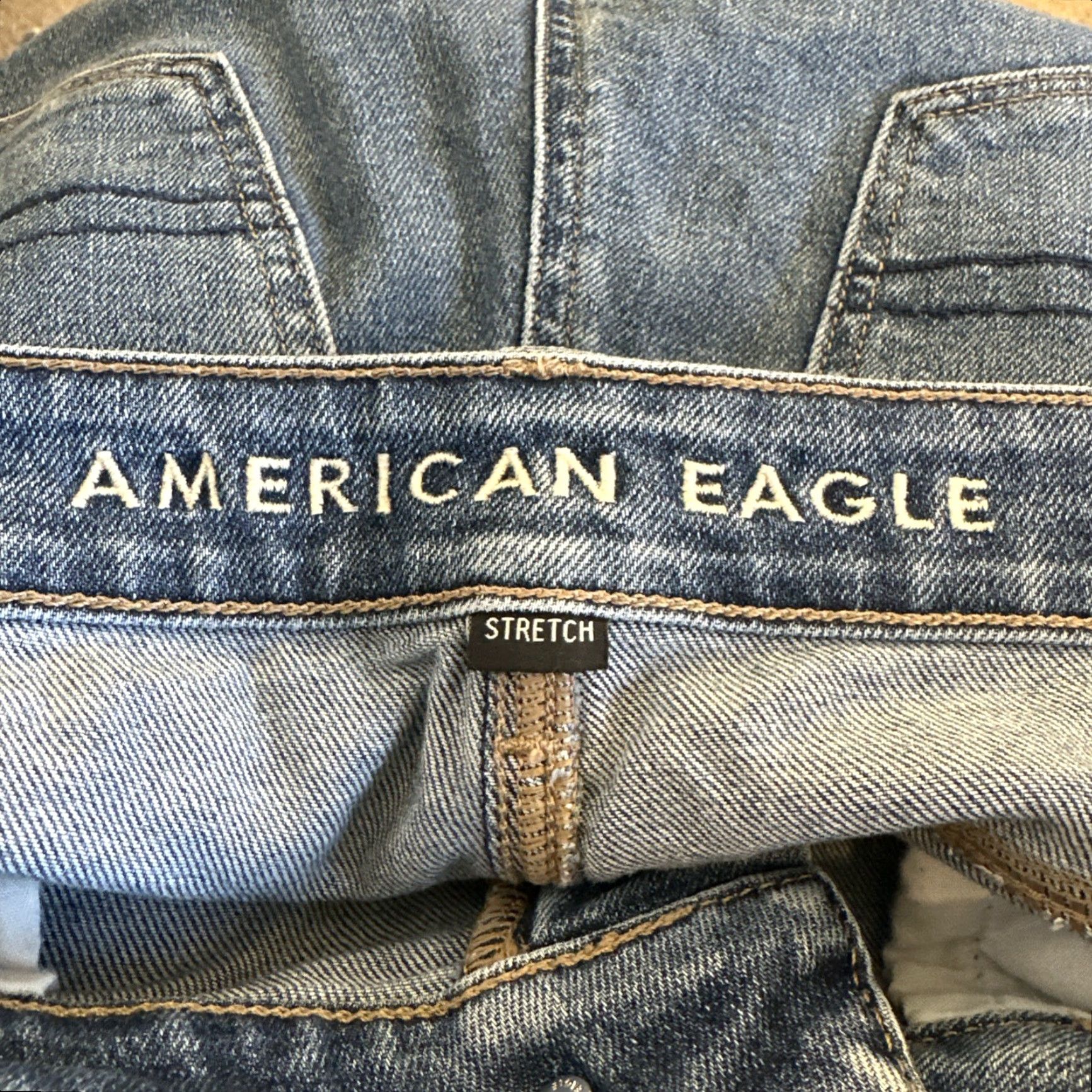 American Eagle Outfitters American Eagle Jeans Womens Size 8 Reg Blue Mom Jean Stretch Denim High Rise Size 30" / US 8 / IT 44 - 6 Thumbnail