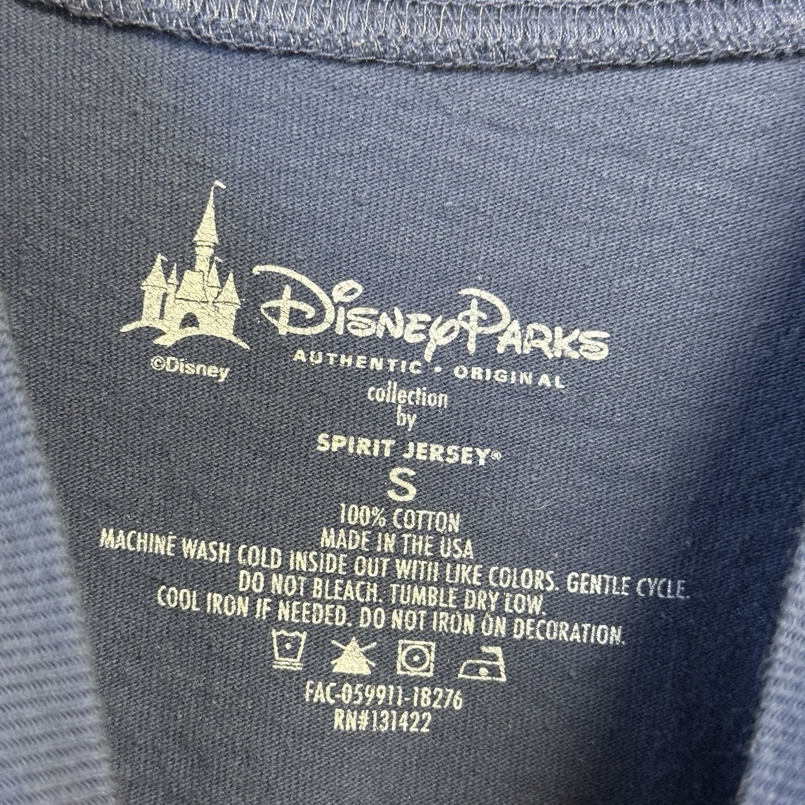 Disney Disneyland Resort Spirit Jersey Adult Small 22x27 Blue Disn Size US S / EU 44-46 / 1 - 7 Thumbnail