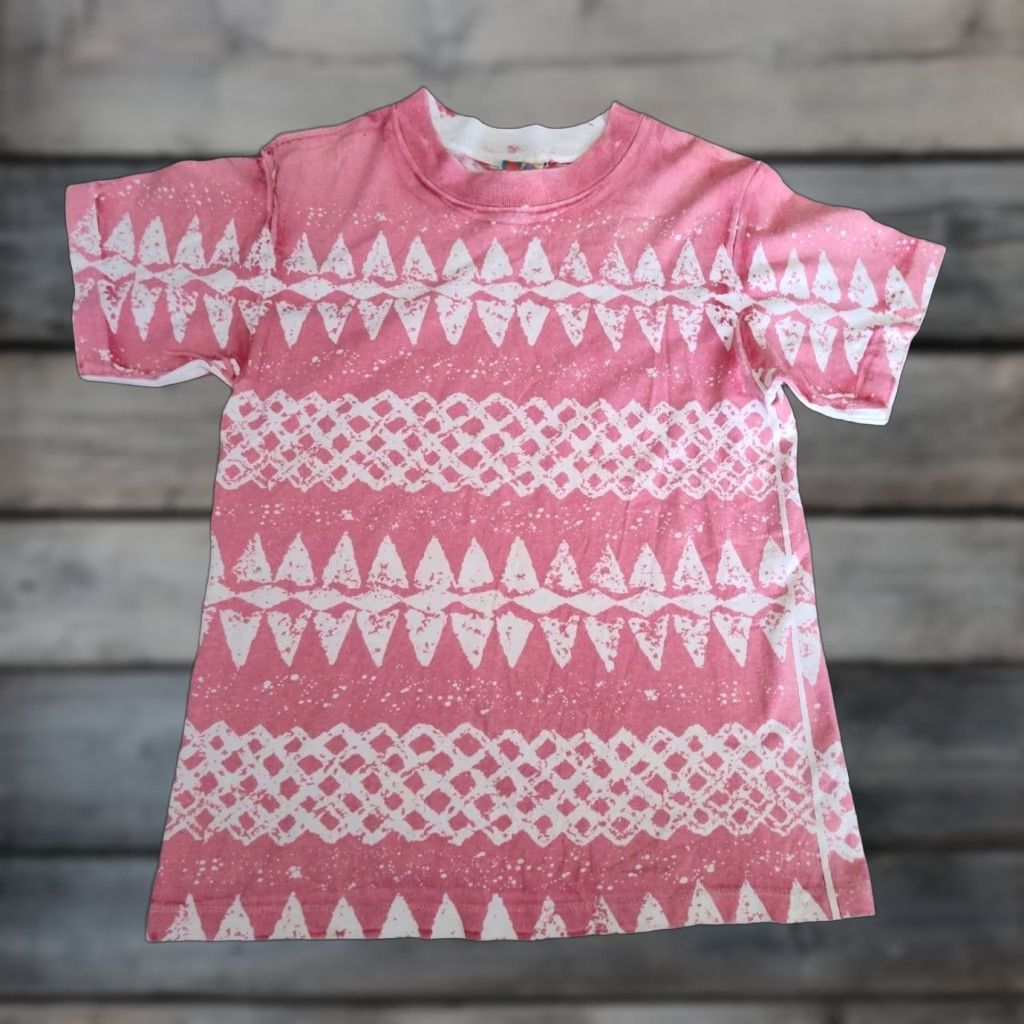 Pinko VINTAGE Tie-Dye Women's Small T-Shirt Crew Neck Geometric USA 80s 90s Summer Spring Fall Size S / US 4 / IT 40 - 1 Thumbnail