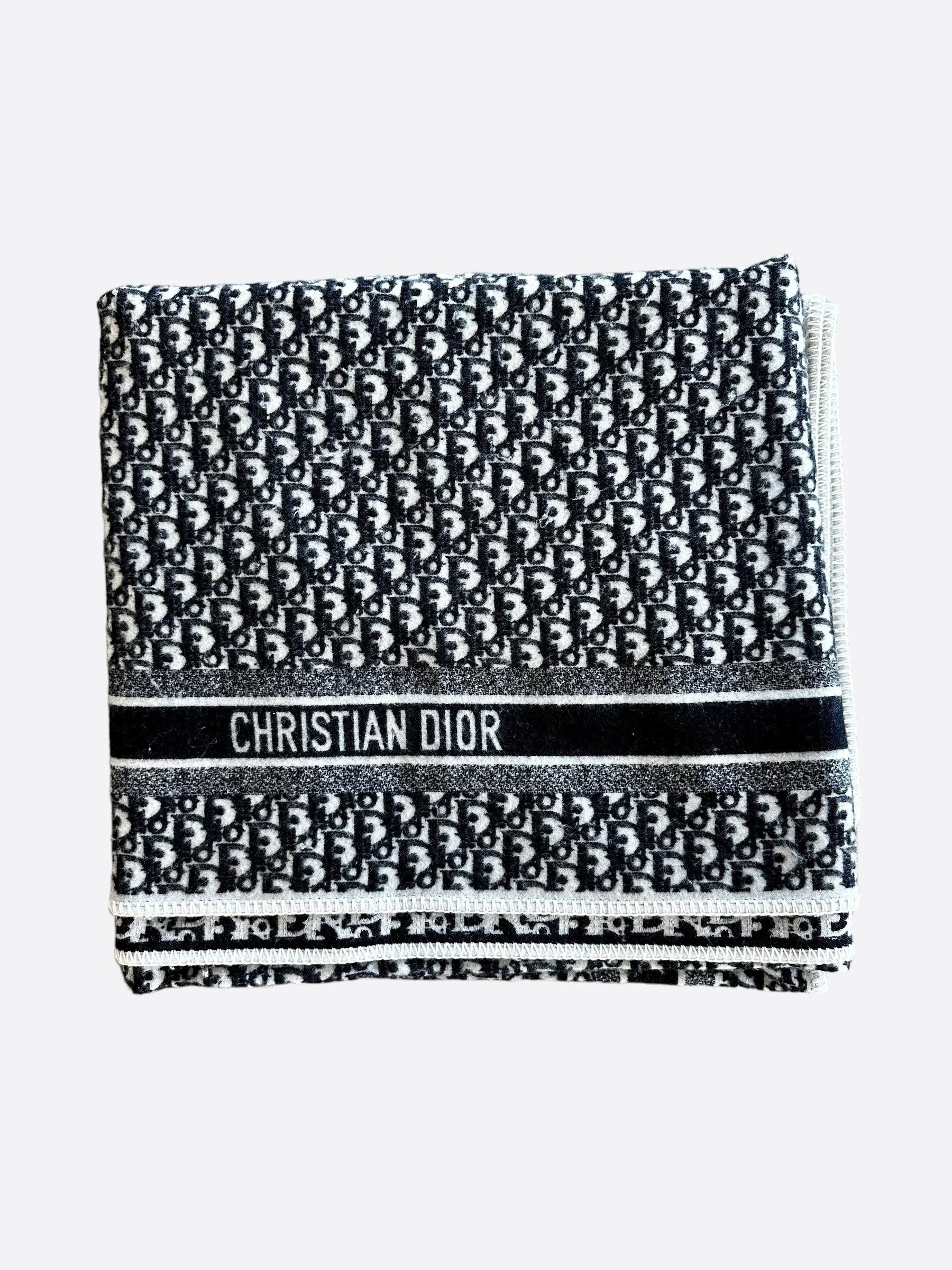 Dior Dior White & Blue Oblique Blanket Size ONE SIZE - 1 Thumbnail