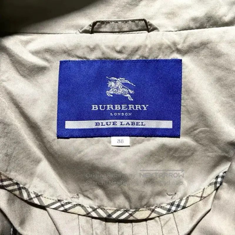 Burberry Burberry Silver Cotton Mid-Length Coat. Size M / US 6-8 / IT 42-44 - 4 Thumbnail