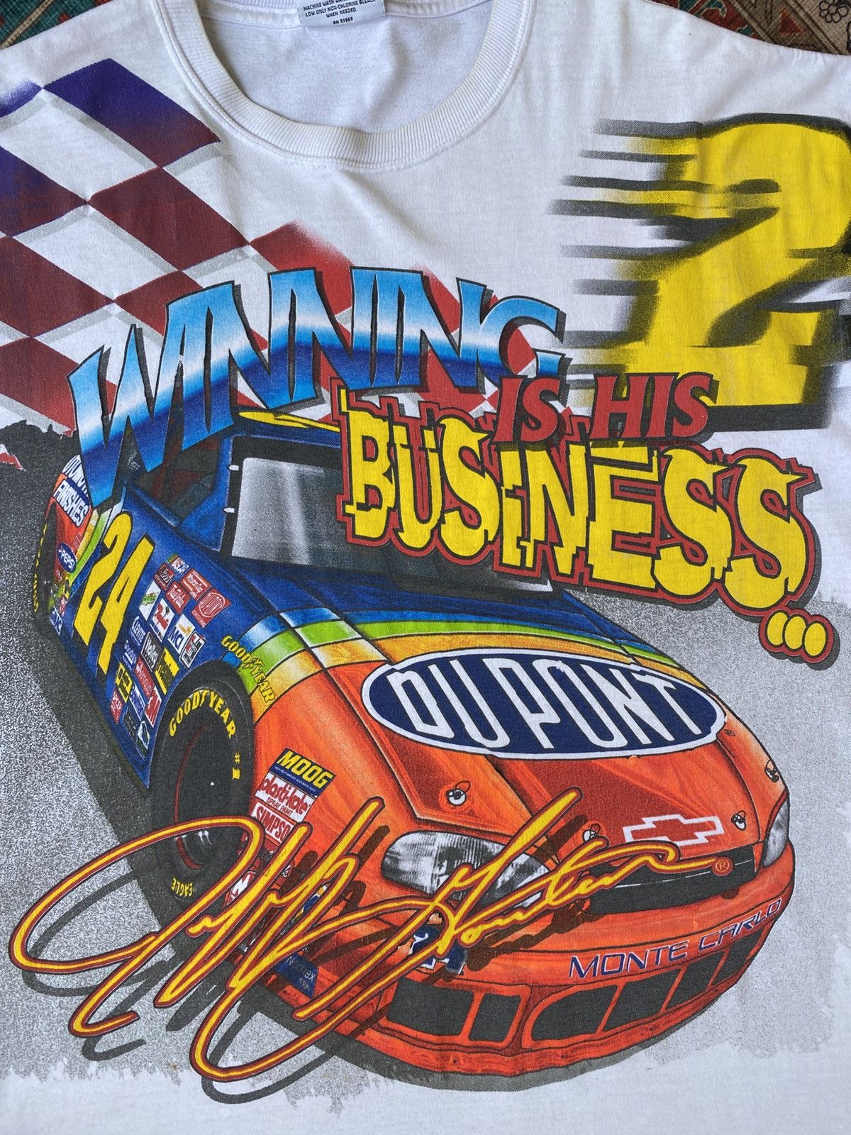NASCAR SOLD OUT📌 Vintage AOP Nascar Jeff Gordon Winning business 24 Size US L / EU 52-54 / 3 - 10 Thumbnail