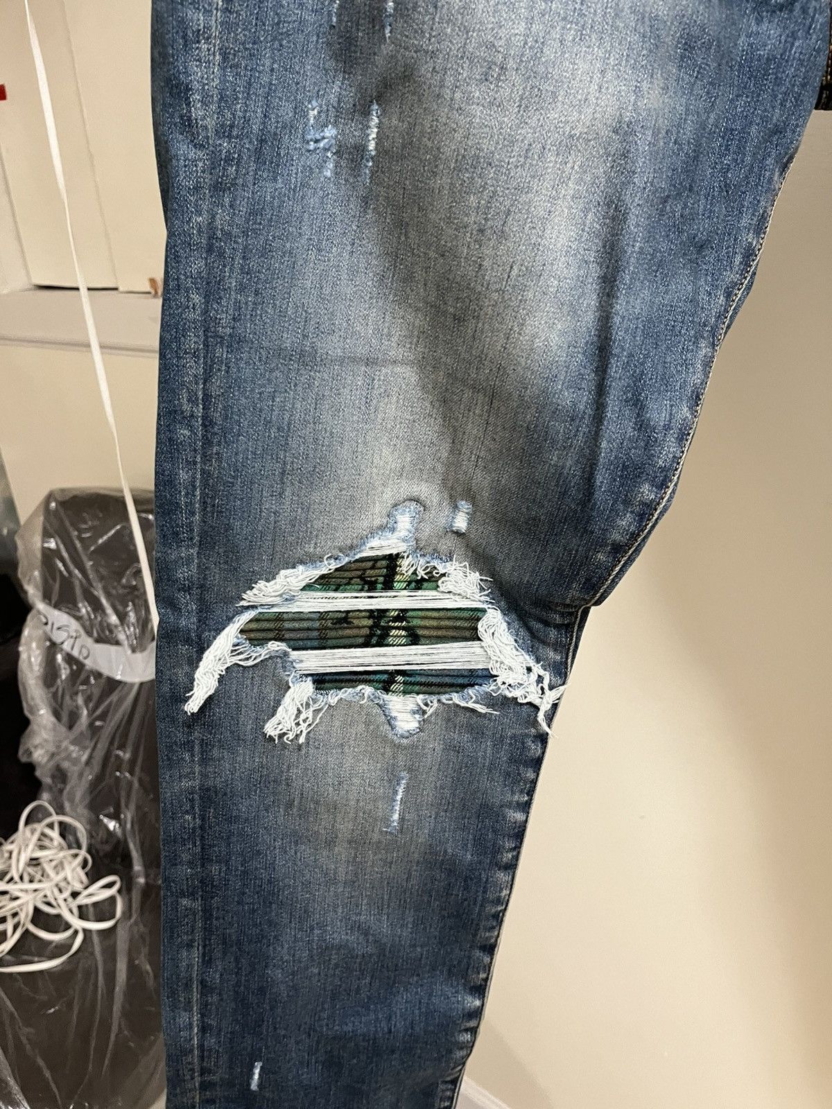 Amiri Amiri MX1 Plaid Jean Sz 38 Size US 38 / EU 54 - 3 Thumbnail