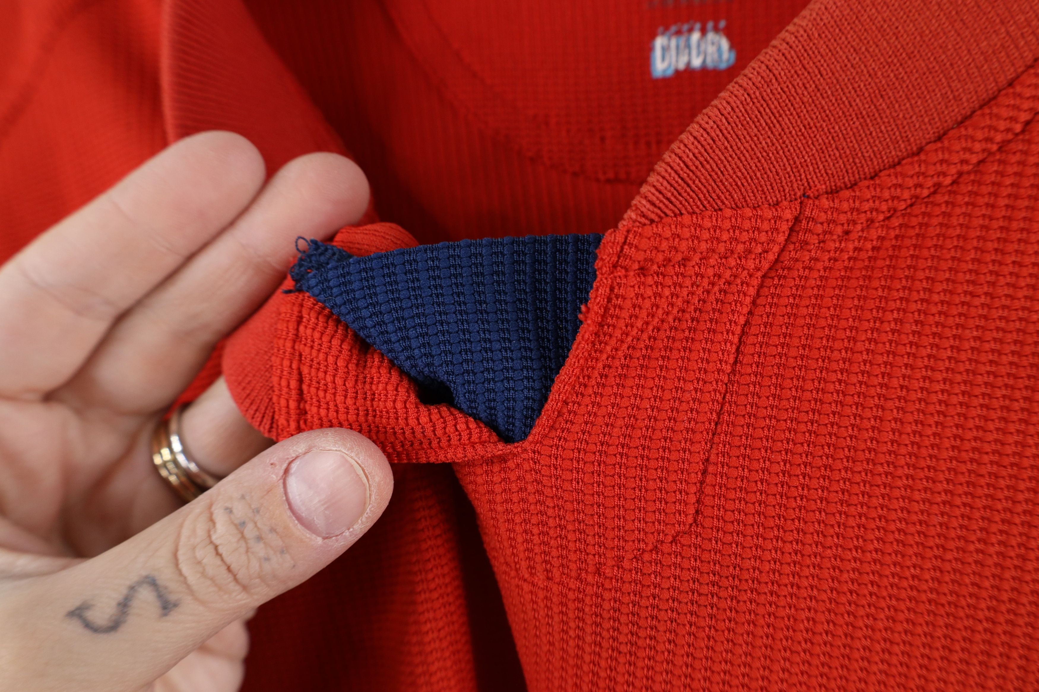 Diadora × Vintage Vintage 90s Diadora Waffle Knit Soccer Jersey Football Size US XL / EU 56 / 4 - 6 Thumbnail