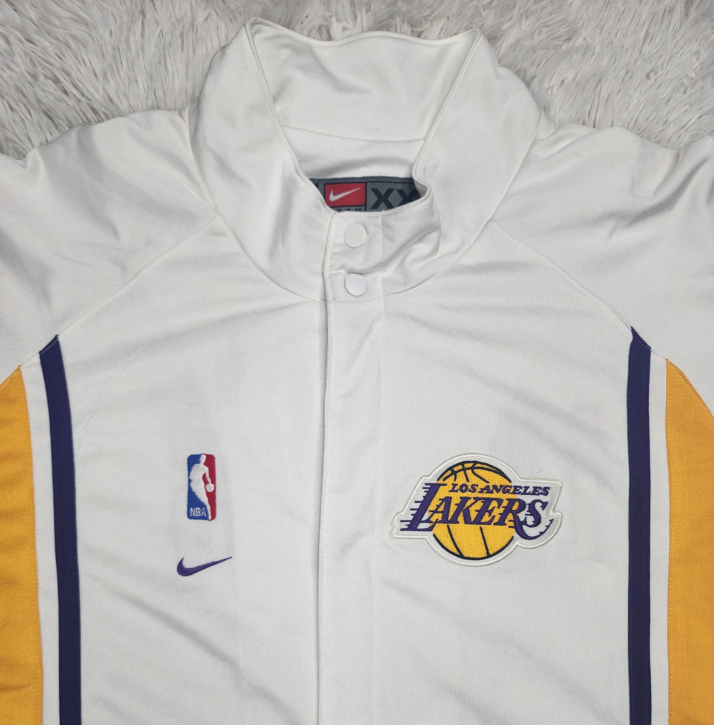 Nike Vintage 90s Nike NBA LA Lakers warm up jacket Size US XXL / EU 58 / 5 - 2 Thumbnail